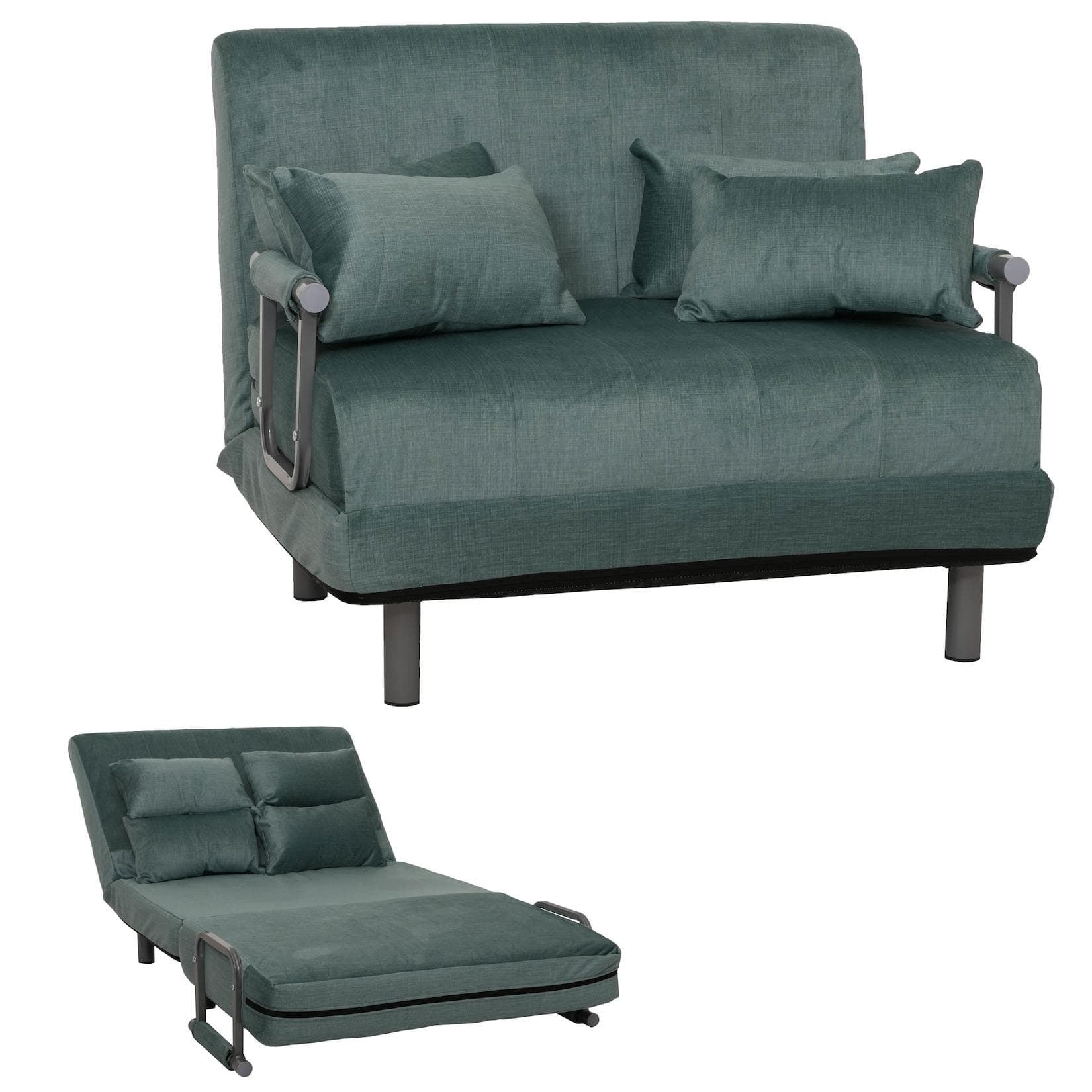 MCW Schlafsessel MCW-K29 mit Klappfunktion und Chenille-Stoff