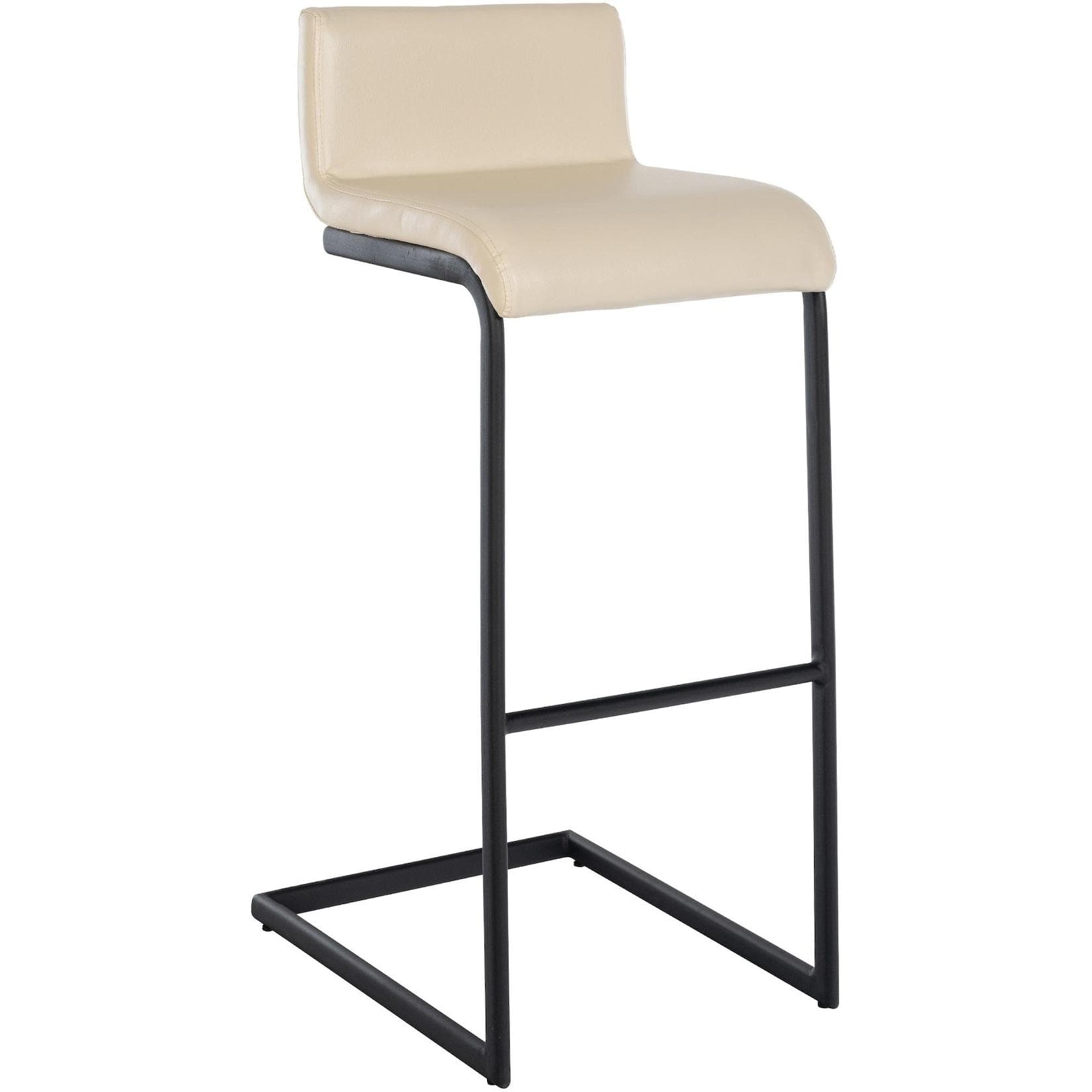 CLP Barhocker Newport Schwarz Freischwinger mit Fußstütze