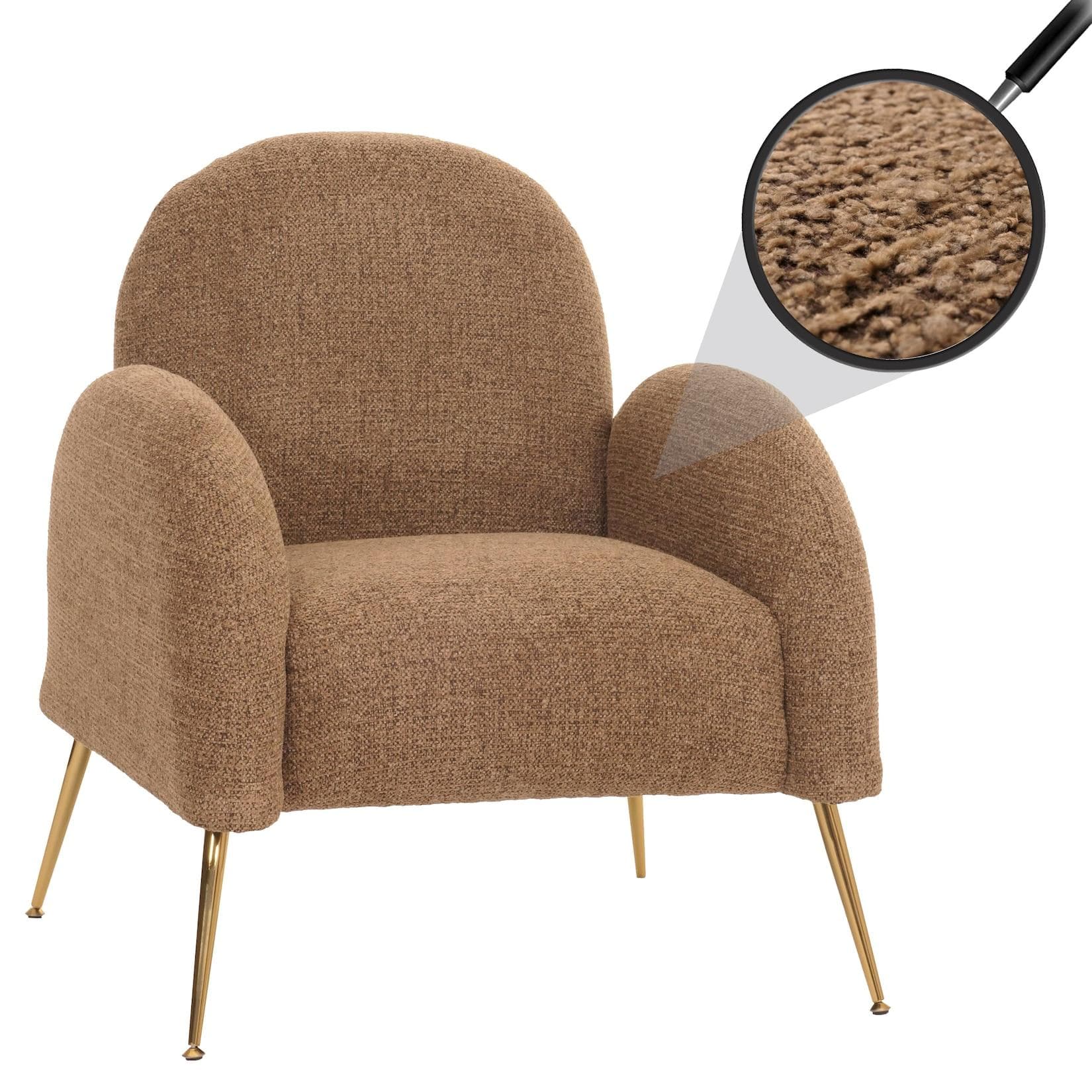 Lounge-Sessel MCW-N69 Retro Cocktailsessel Coffee Chenille