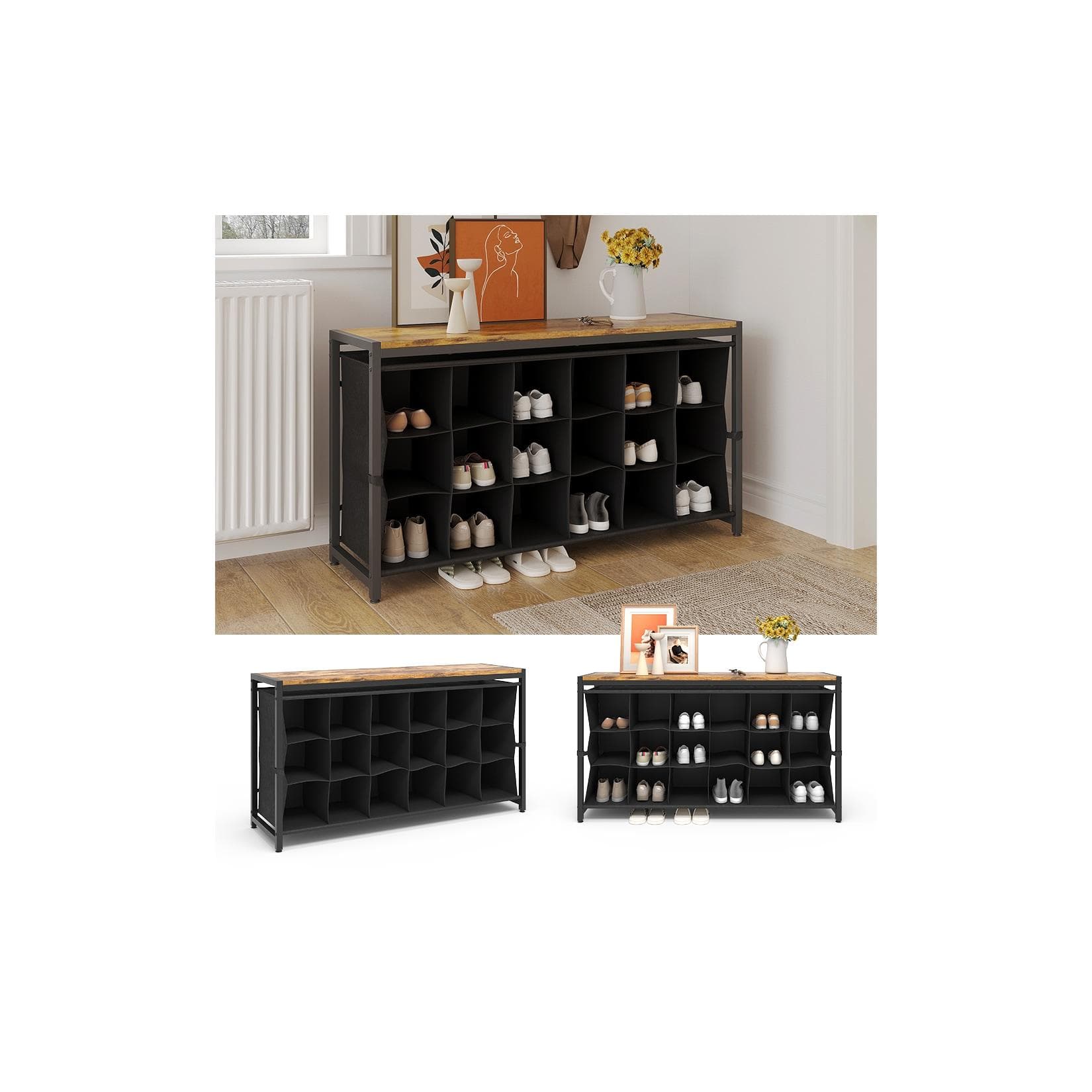 Vicco Schuhregal Fyrk Eiche rustikal