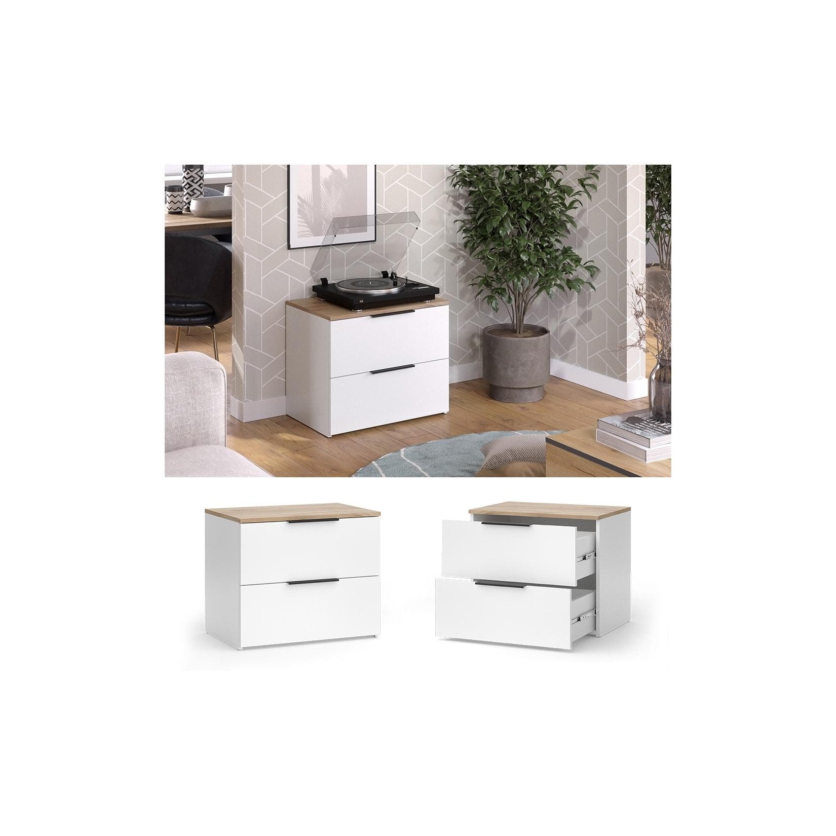 Vicco Kommode Wido Weiß Modern Eckkommode