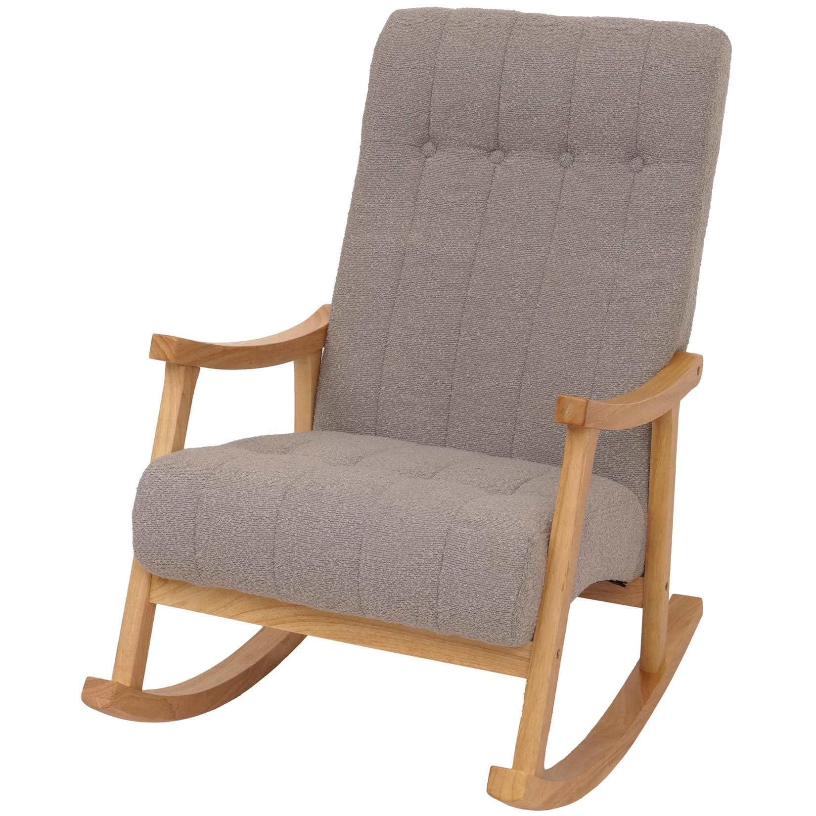 MCW Schaukelstuhl K10-B: Modernes Design mit Bouclé-Stoffbezug und Nosagfederung