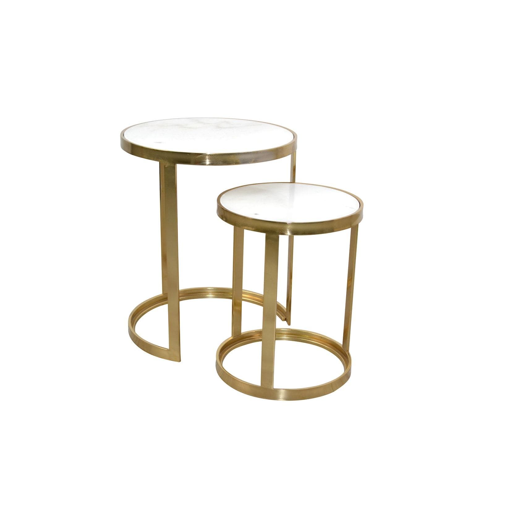 HOME AFFAIRE Beistelltisch 2er Set Gold Marmoroptik