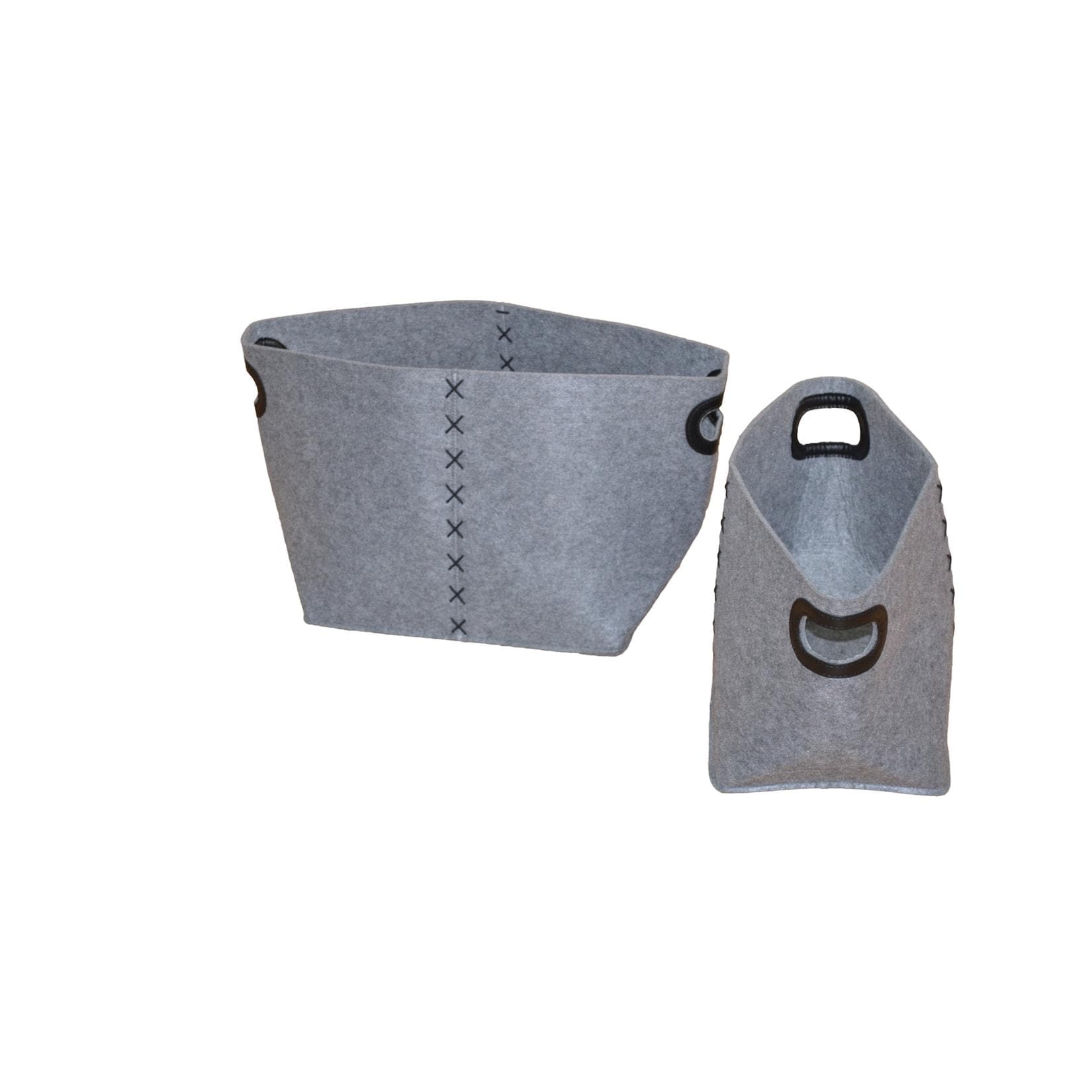 möbel direkt online 2tlg. Korb-Set Suse Filzoptik Grau