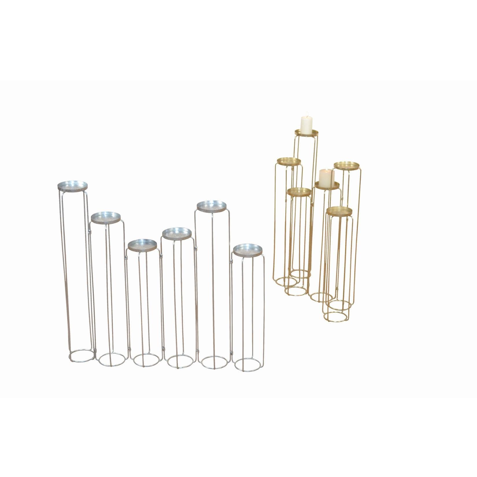 Leonique Kerzenständer Mareesa Metall - Variabel Stellbar für Stumpenkerzen
