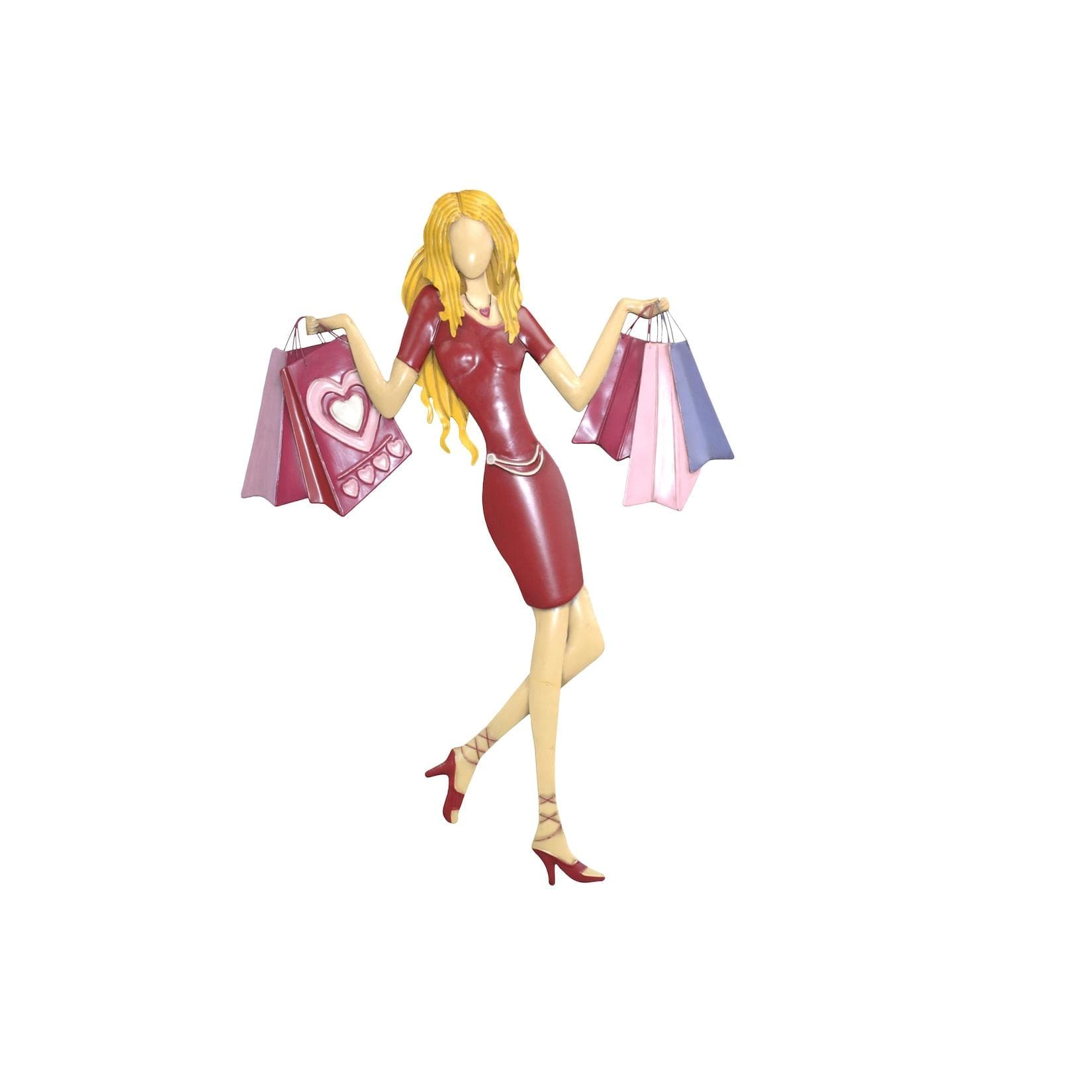 möbel direkt online Wanddekoration Celine Shopping Lady Metall