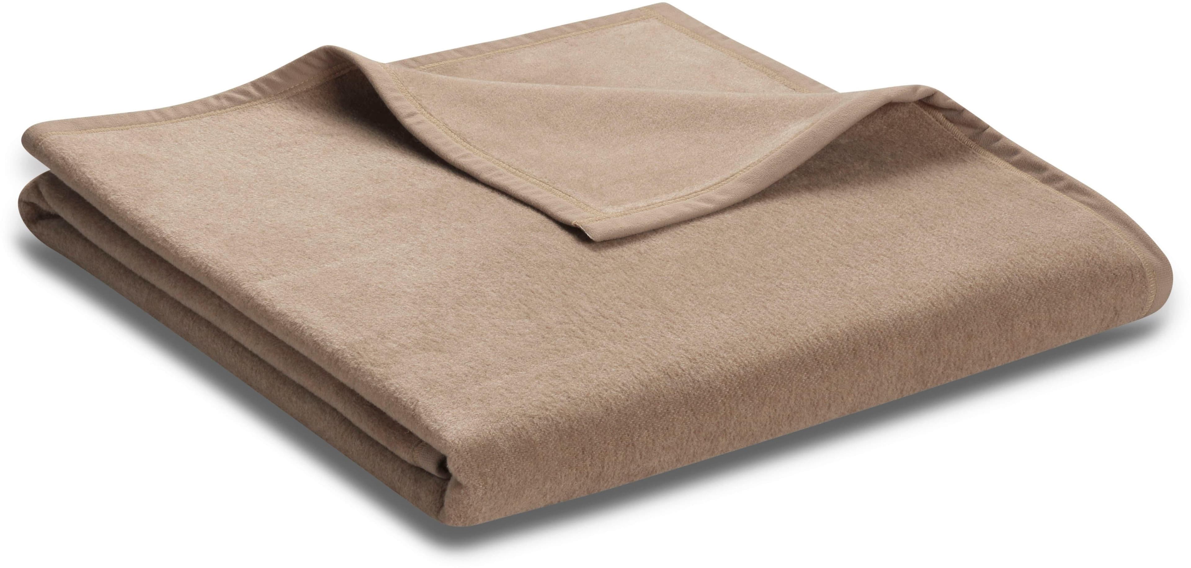 BIEDERLACK Wohndecke Unicolour Braun Haselnuss Baumwolle Polyacryl
