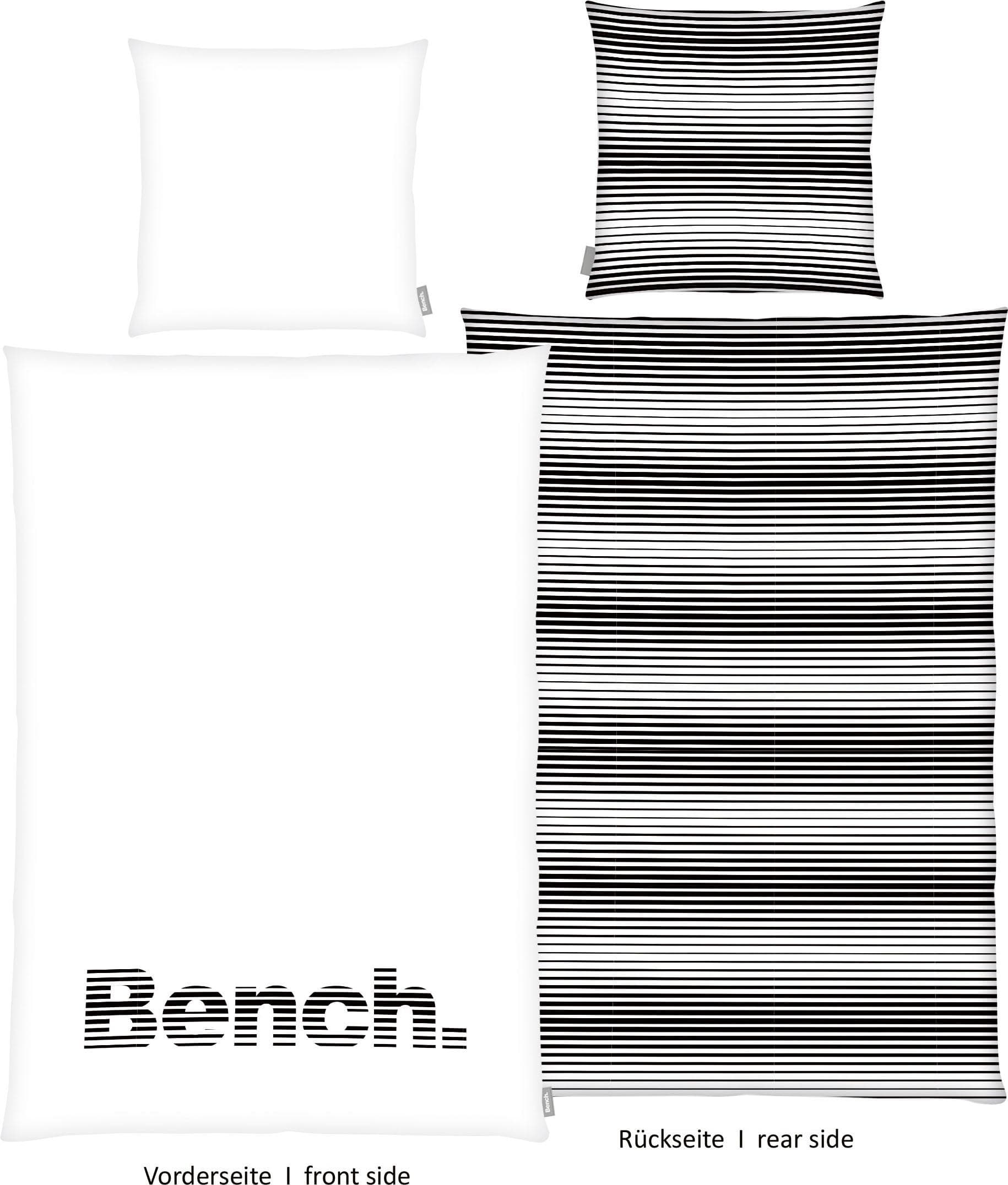 Bench Wendebettwäsche Grau Renforcé 100% Baumwolle