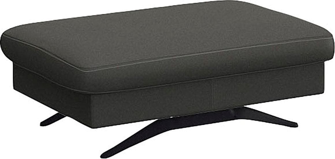 Flexlux Glow Sitzhocker Grau Echtleder mit Stauraum