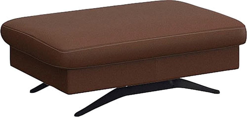 FLEXLUX Glow Sitzhocker Echtleder Braun mit Stauraum