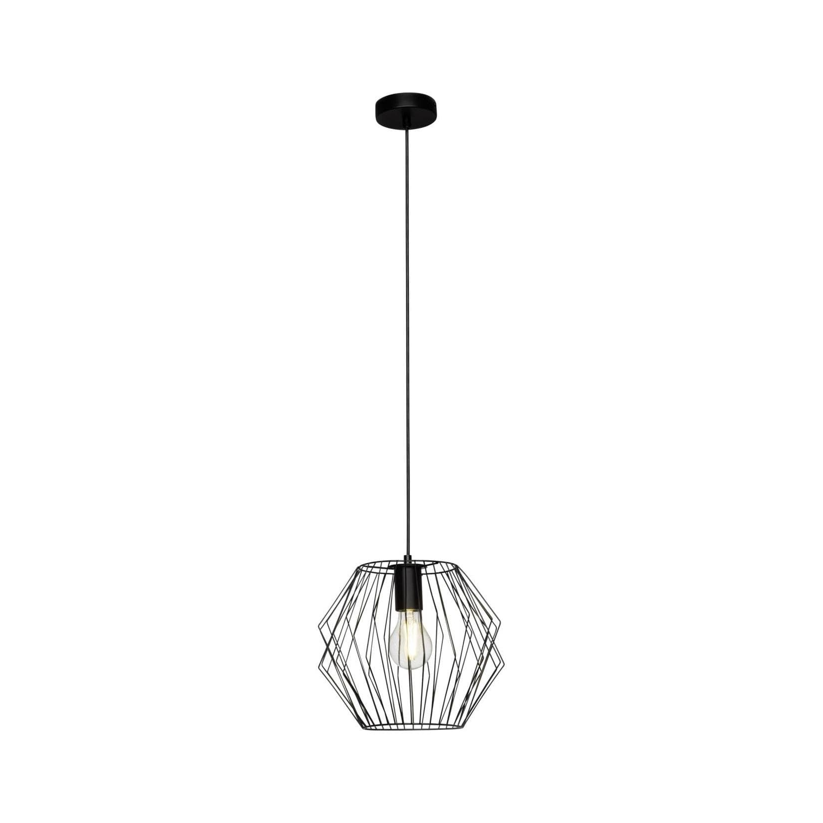 BRILLIANT Noris Pendelleuchte Schwarz 1x E27 60W Dimmbar