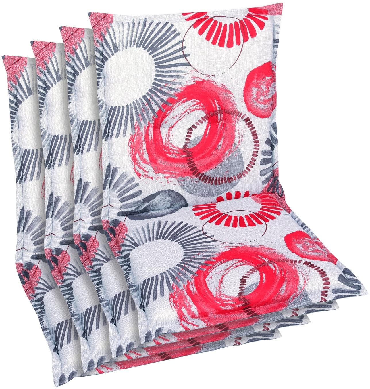 GO-DE Sitzauflage Rot Spar-Set 4 St.