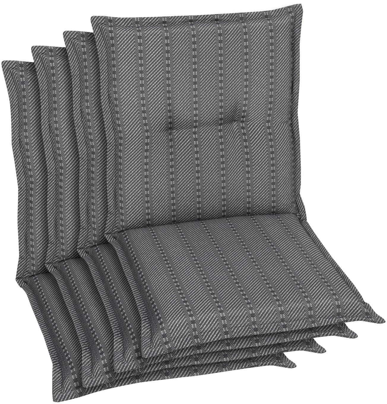 GO-DE Sitzauflage 4er Set Grau