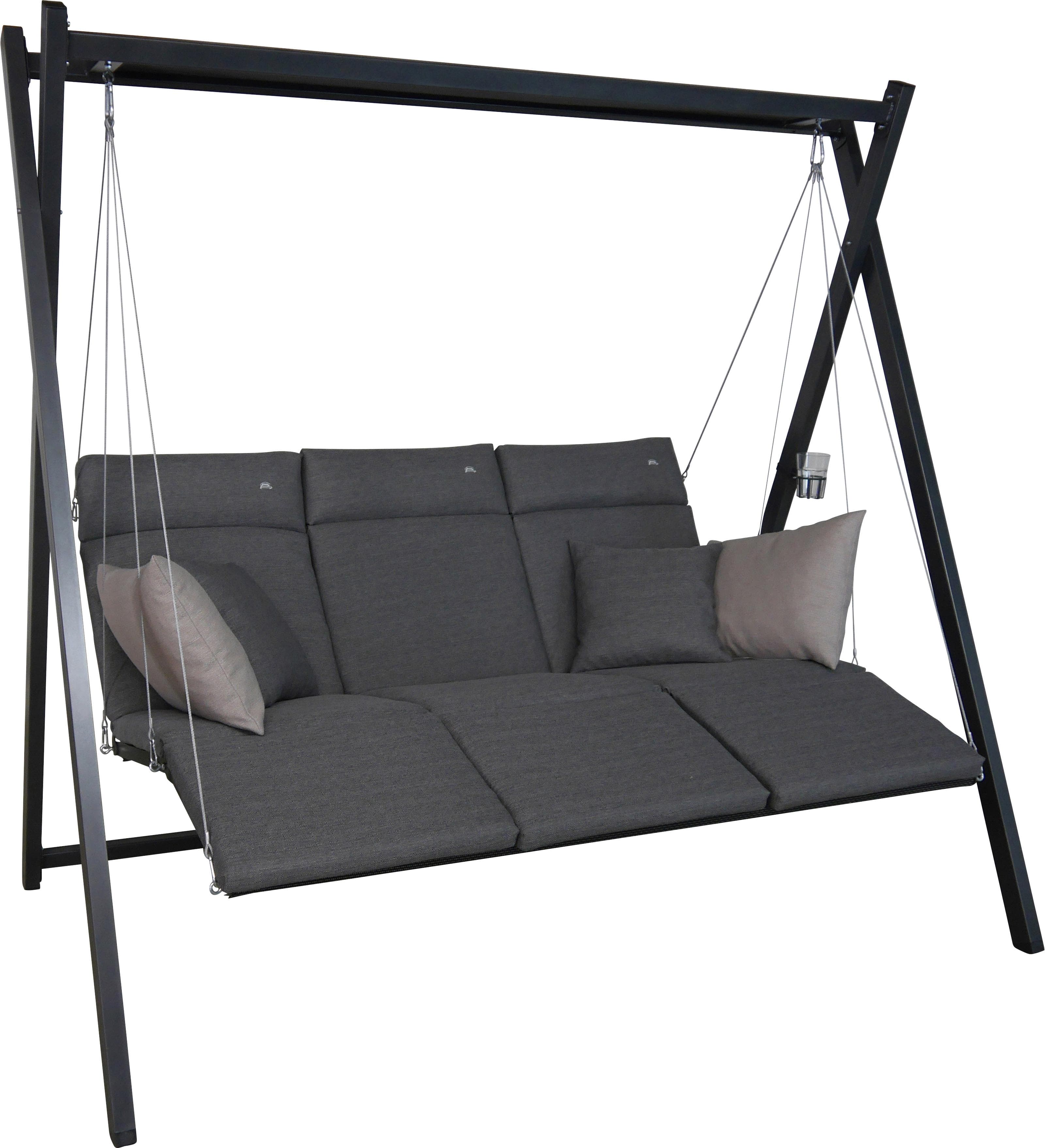 Angerer Hollywoodschaukel Relax Grau Polyester Polyurethan