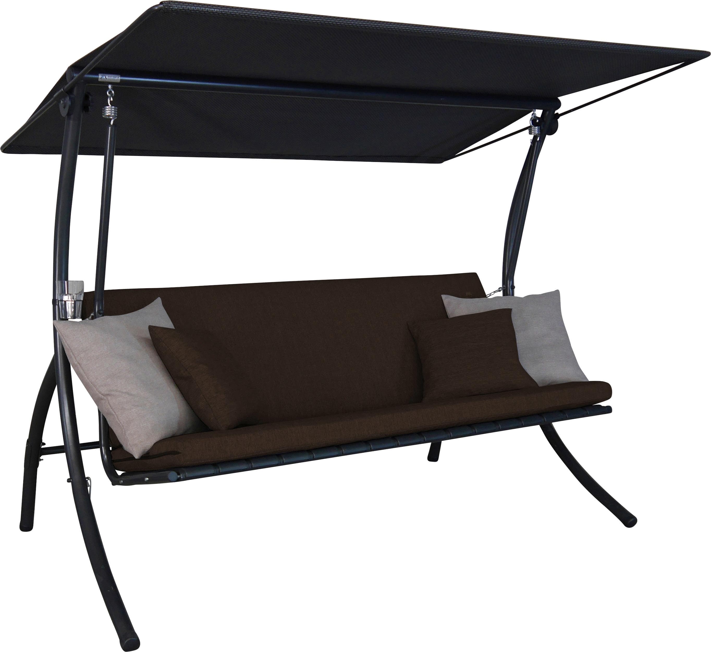 Angerer Hollywoodschaukel Motion Smart Braun Bettfunktion Polyester