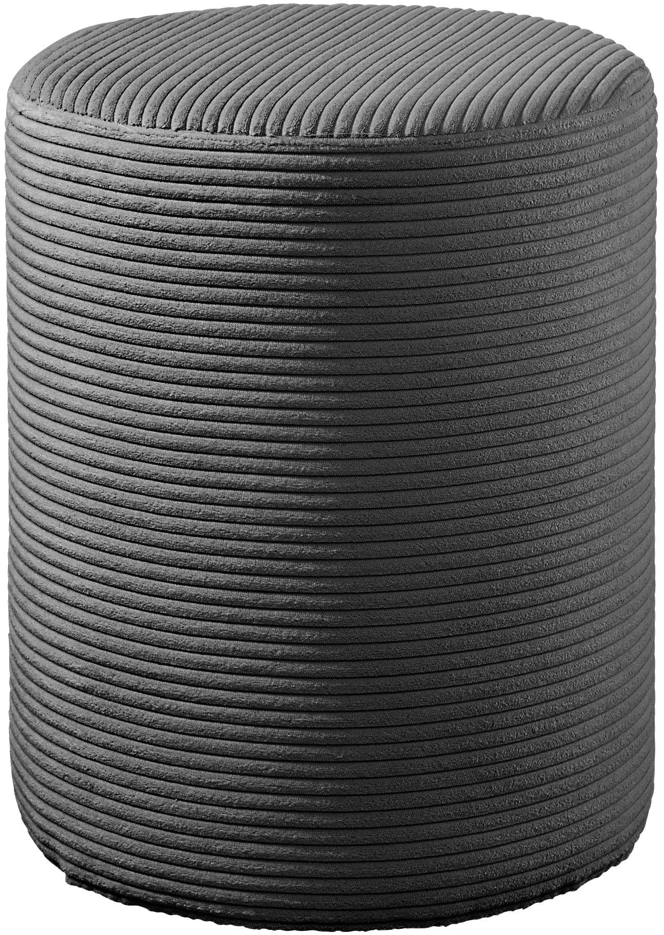 Maintal Polsterhocker Wiesenbach in Anthrazit Cord