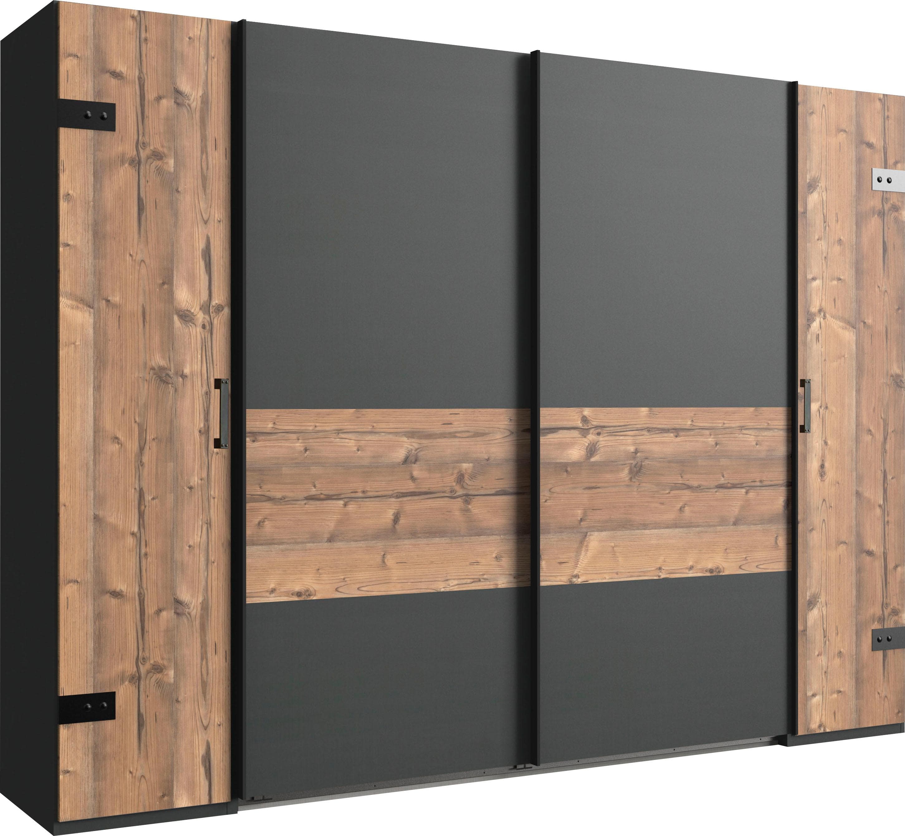WIMEX Kleiderschrank Stockholm Industrial Design Braun Grau