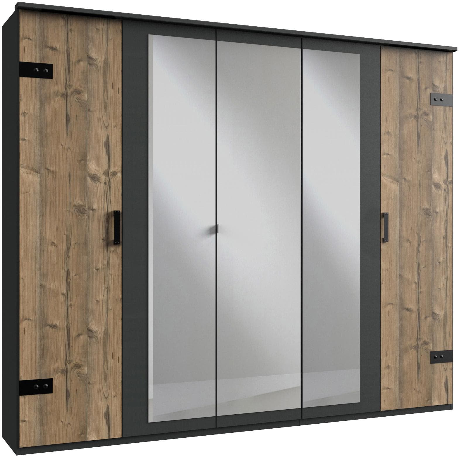 WIMEX Kleiderschrank Stockholm Industrial Design 5 Türen