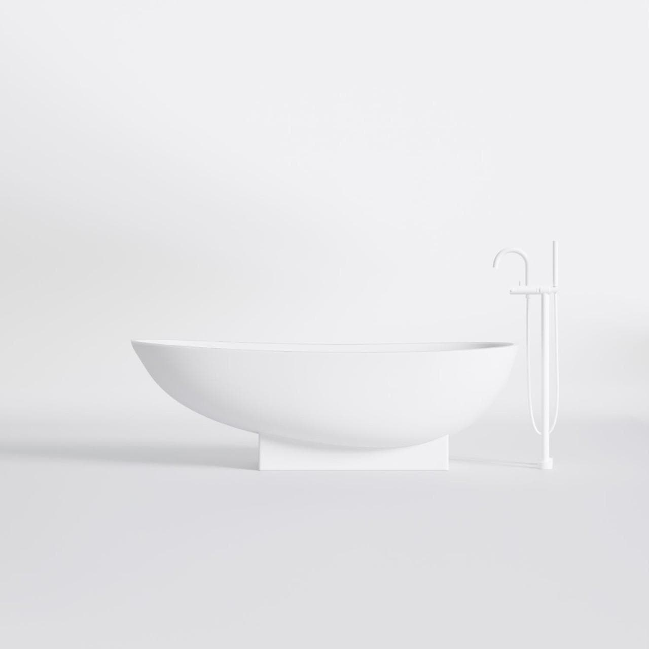 Steinberg Serie 490 Freistehende Badewanne Rund Matt White