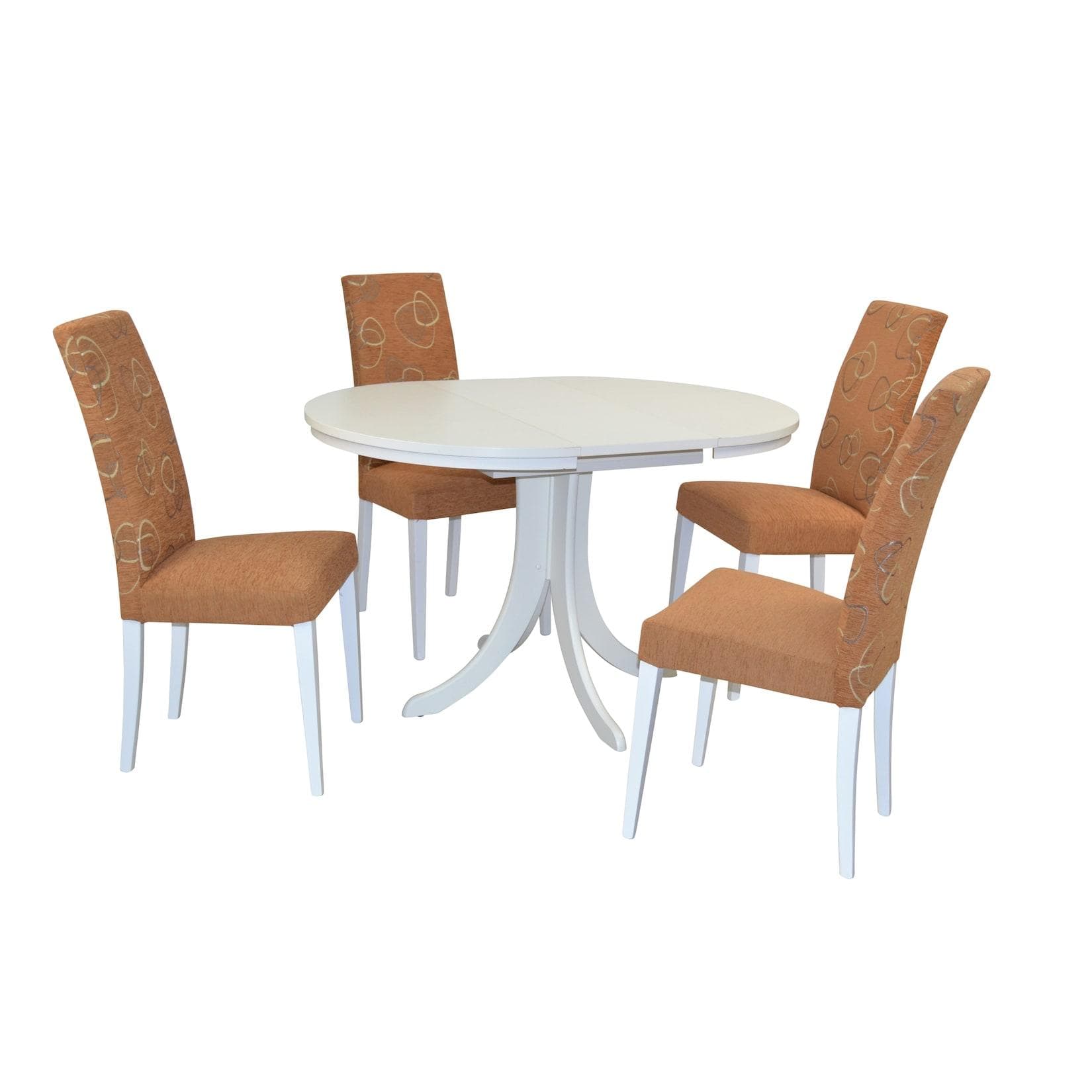 möbel direkt online Tischgruppe 5-tlg. Klara Massivholz Buche Weiß