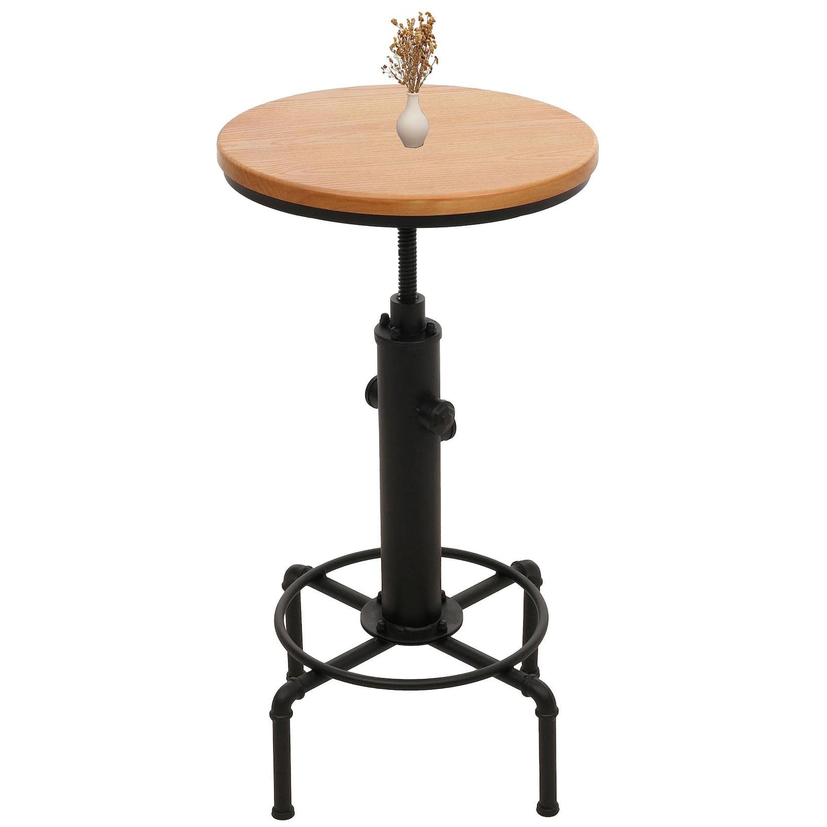 Bartisch MCW-N23 Industrial Eisen Massiv-Holz höhenverstellbar