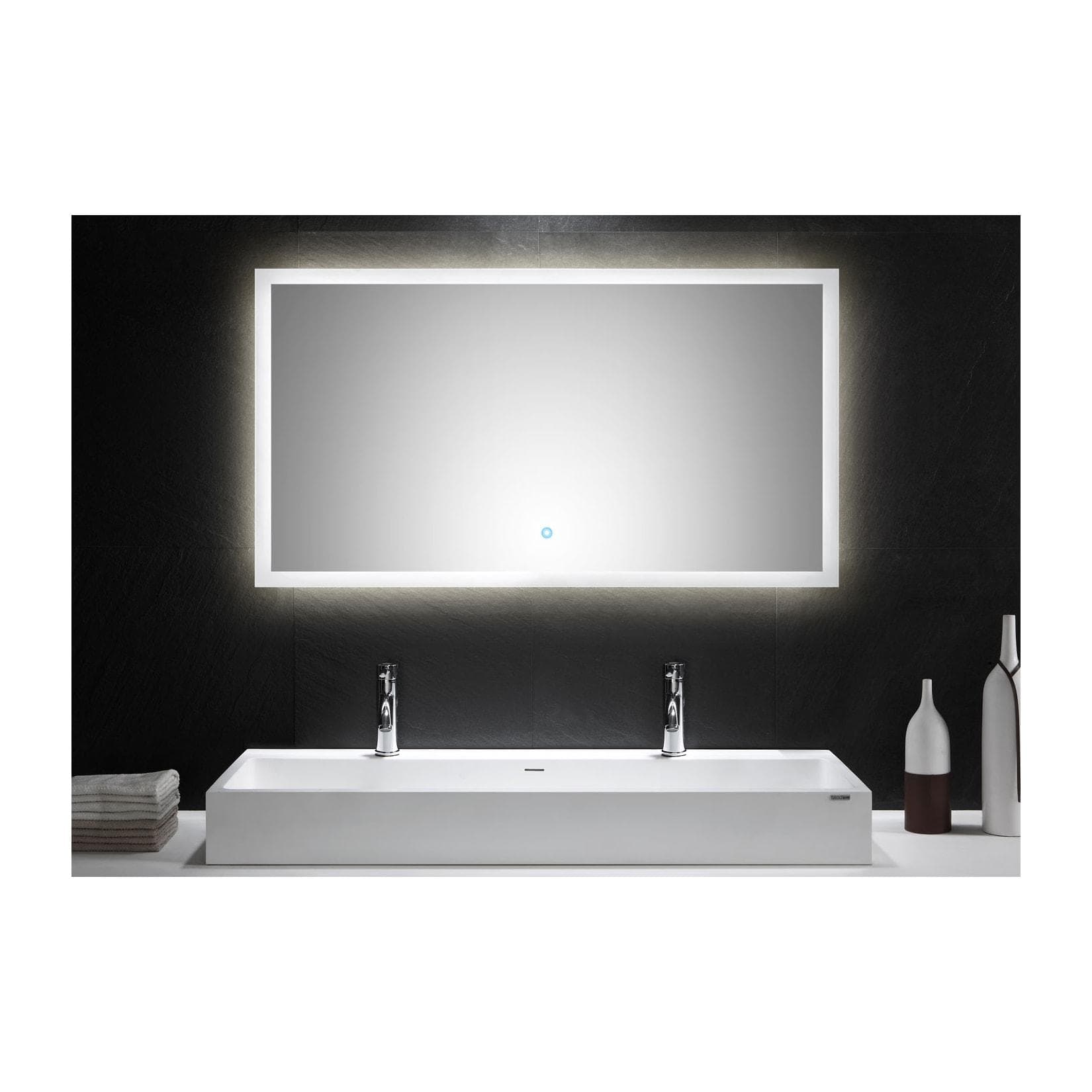 Posseik LED Spiegel 120x65 cm mit Touch Bedienung