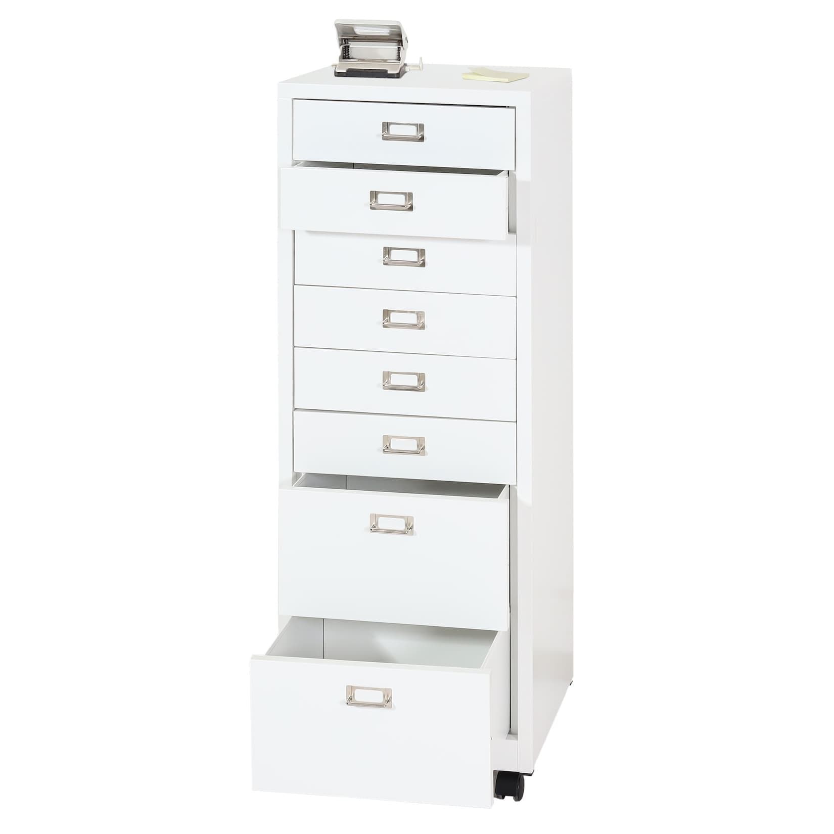 Rollcontainer mit 8 geräumigen Schubladen und Haltegriffen