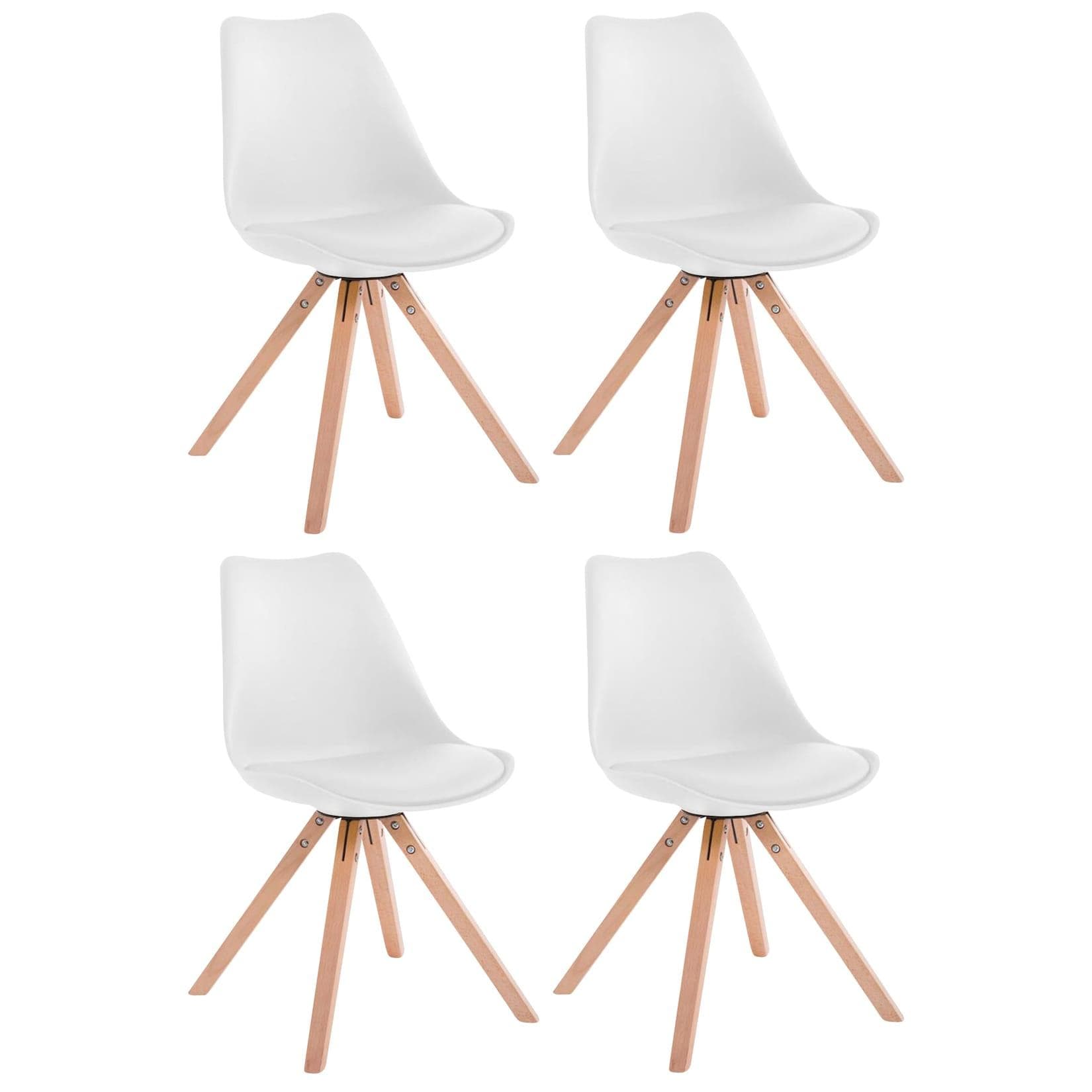 Kunstleder Küchenstühle - Square Design - 4er Set mit Holbein