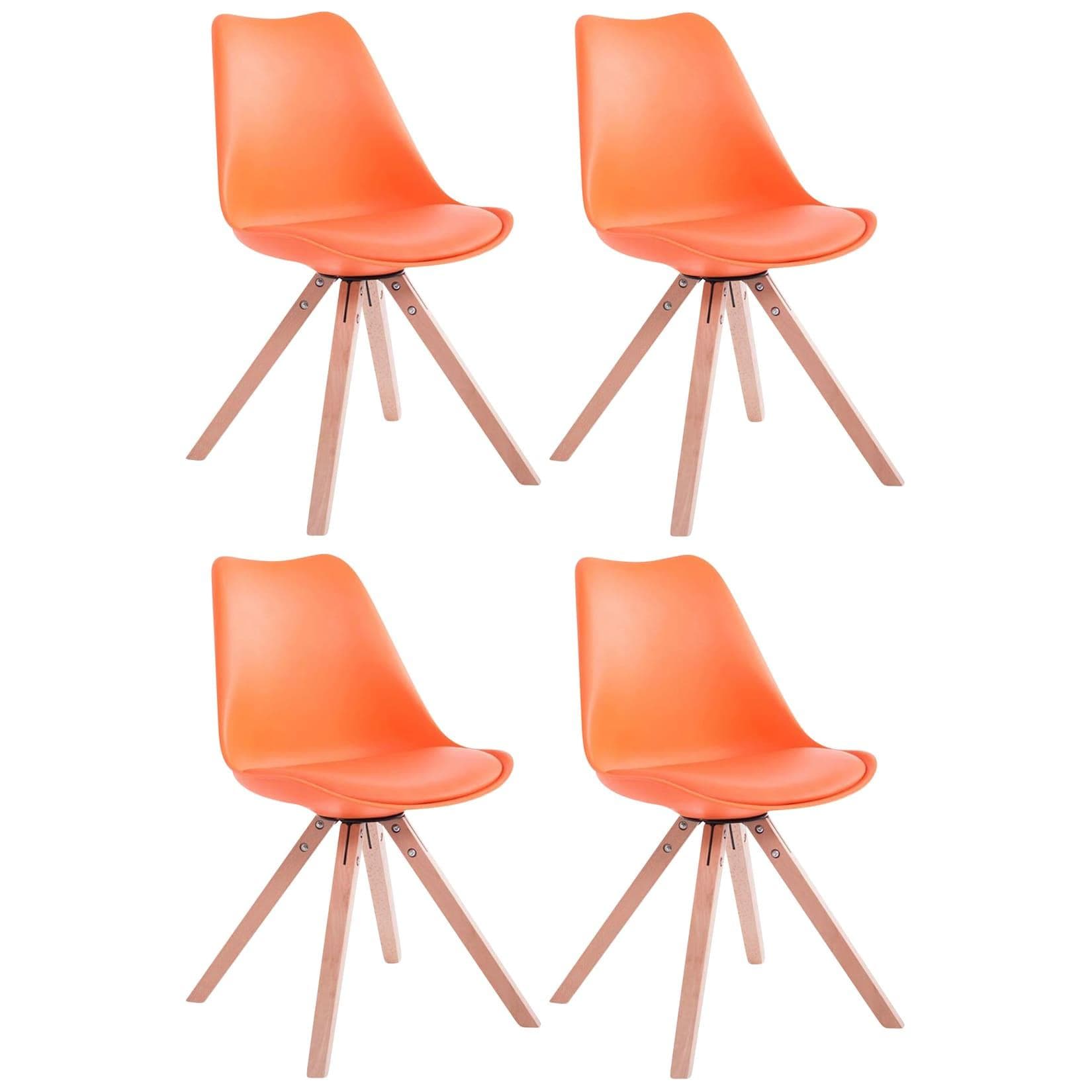 Kunstleder Küchenstühle - Square Design - 4er Set mit Holbein