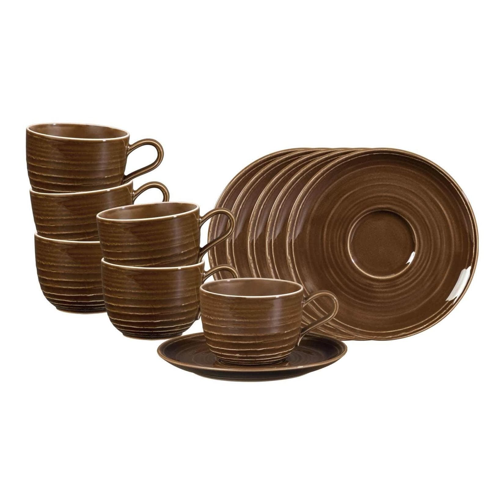 Seltmann Weiden Terra Kaffeetassen mit Untertassen 260 ml 6er Set