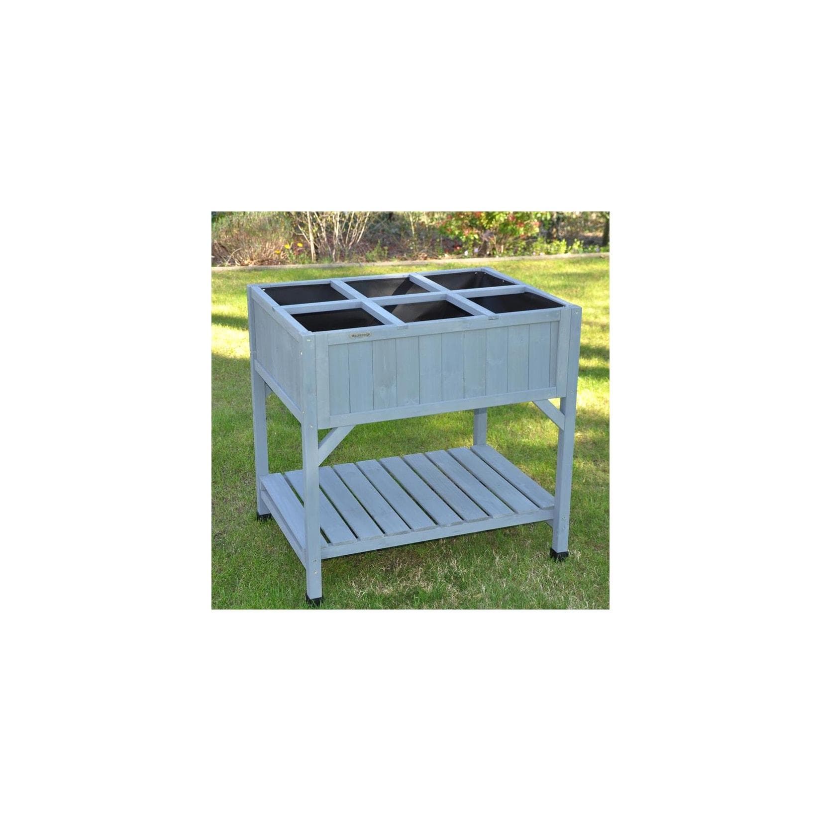 Dazikemo Gemüse Hochbeet Grau Wetterfest 80 cm