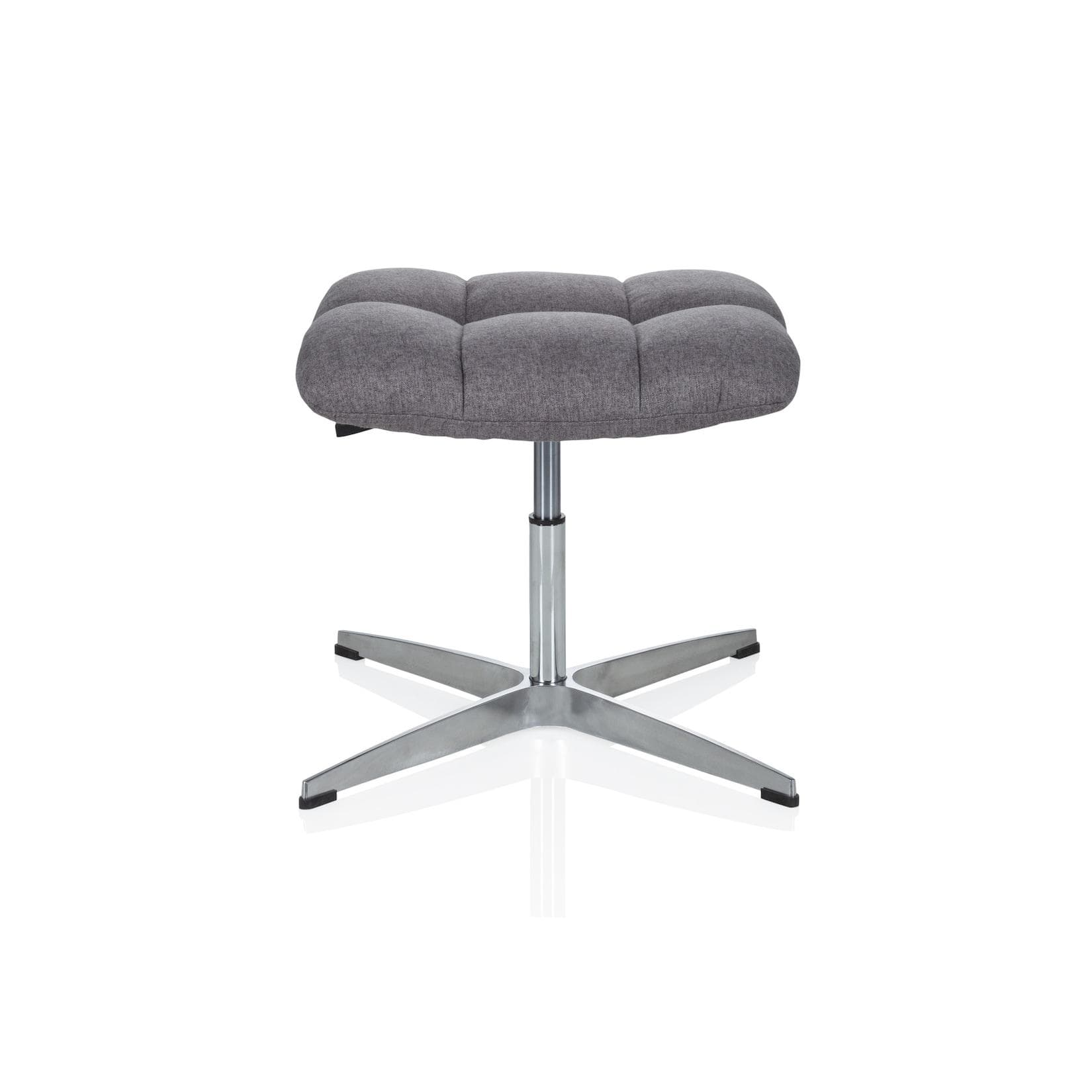 hjh OFFICE Polsterhocker SARANTO Grau Retro Stoff