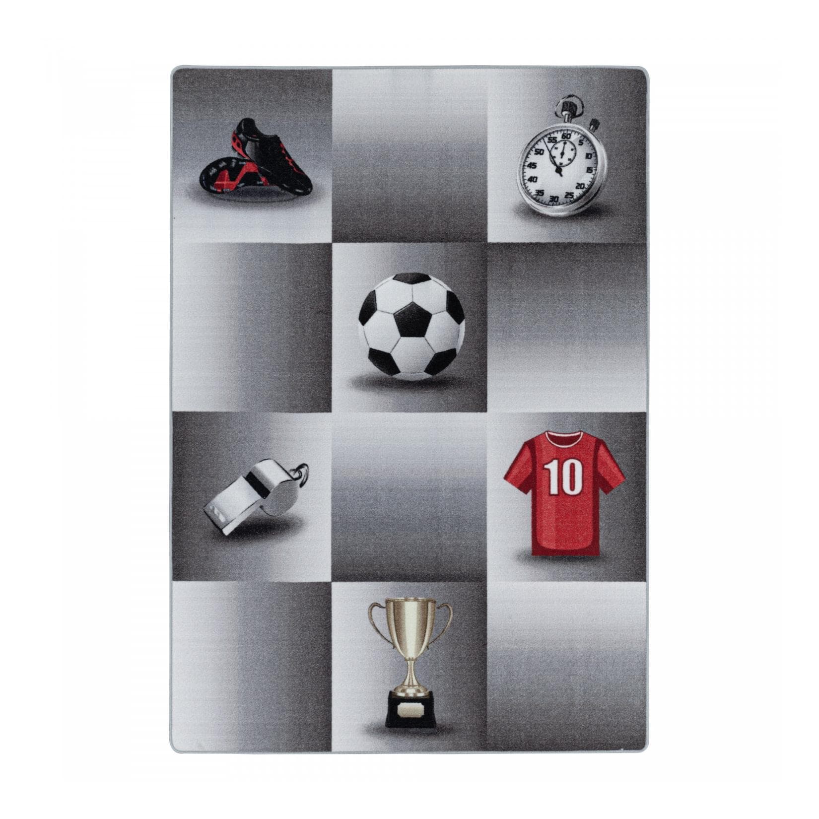 Ayyildiz Kinderteppich Spielteppich Fußball Ball Sport Motiv Rechteckig