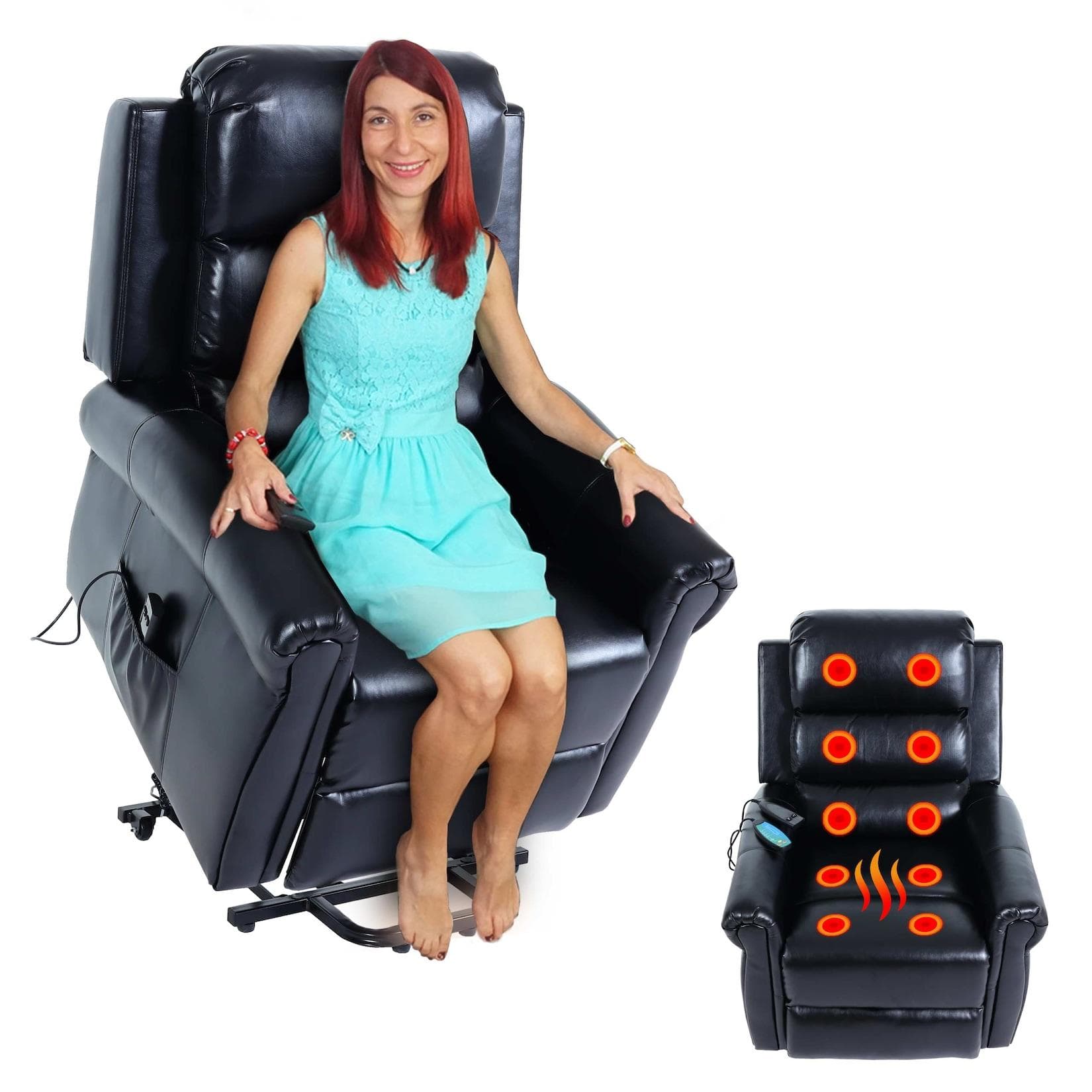 Fernsehsessel MCW-K63 mit Aufstehhilfe, Massage und Heizfunktion