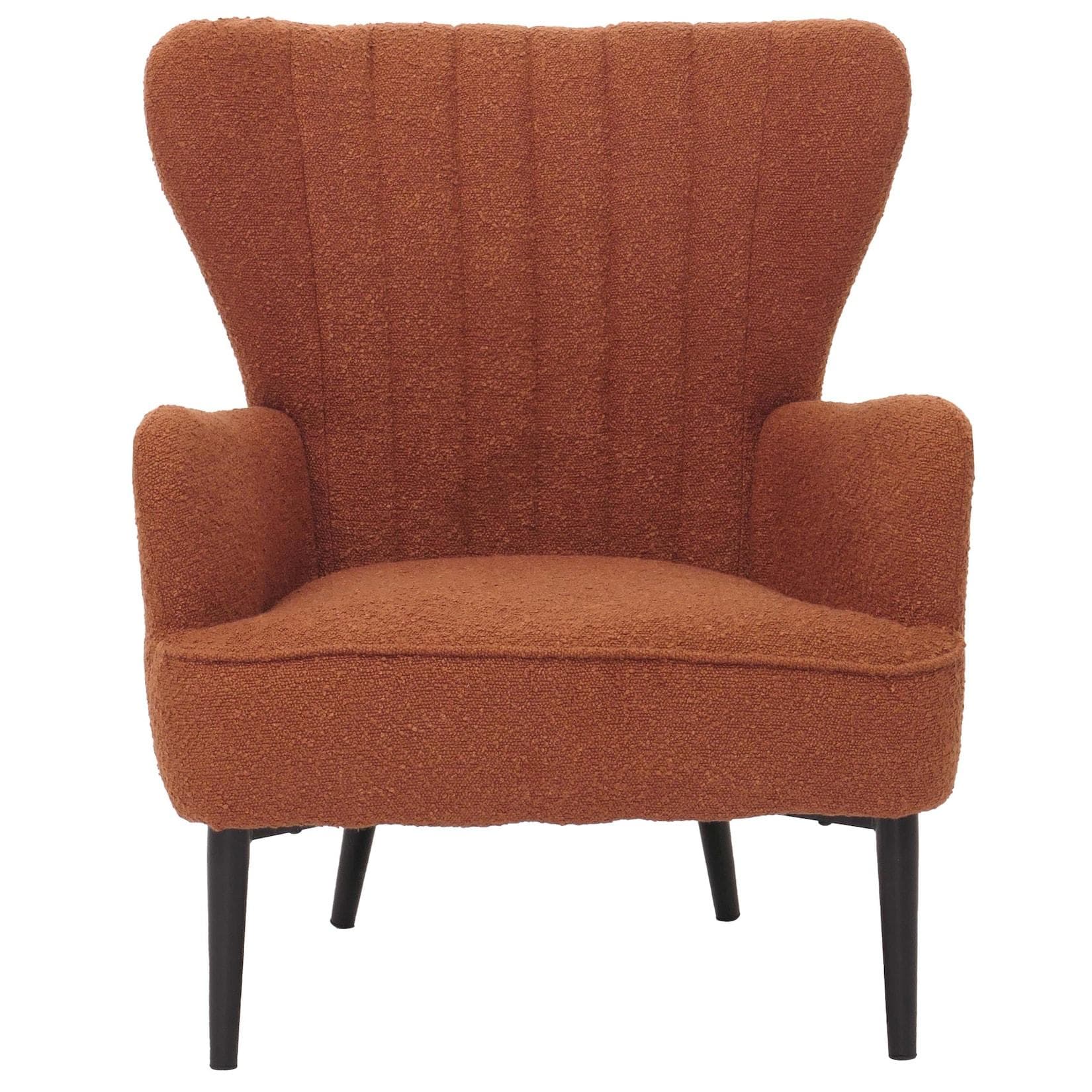 MCW Lounge-Sessel MCW-K37 Terrakotta Retro Vintage Bouclé