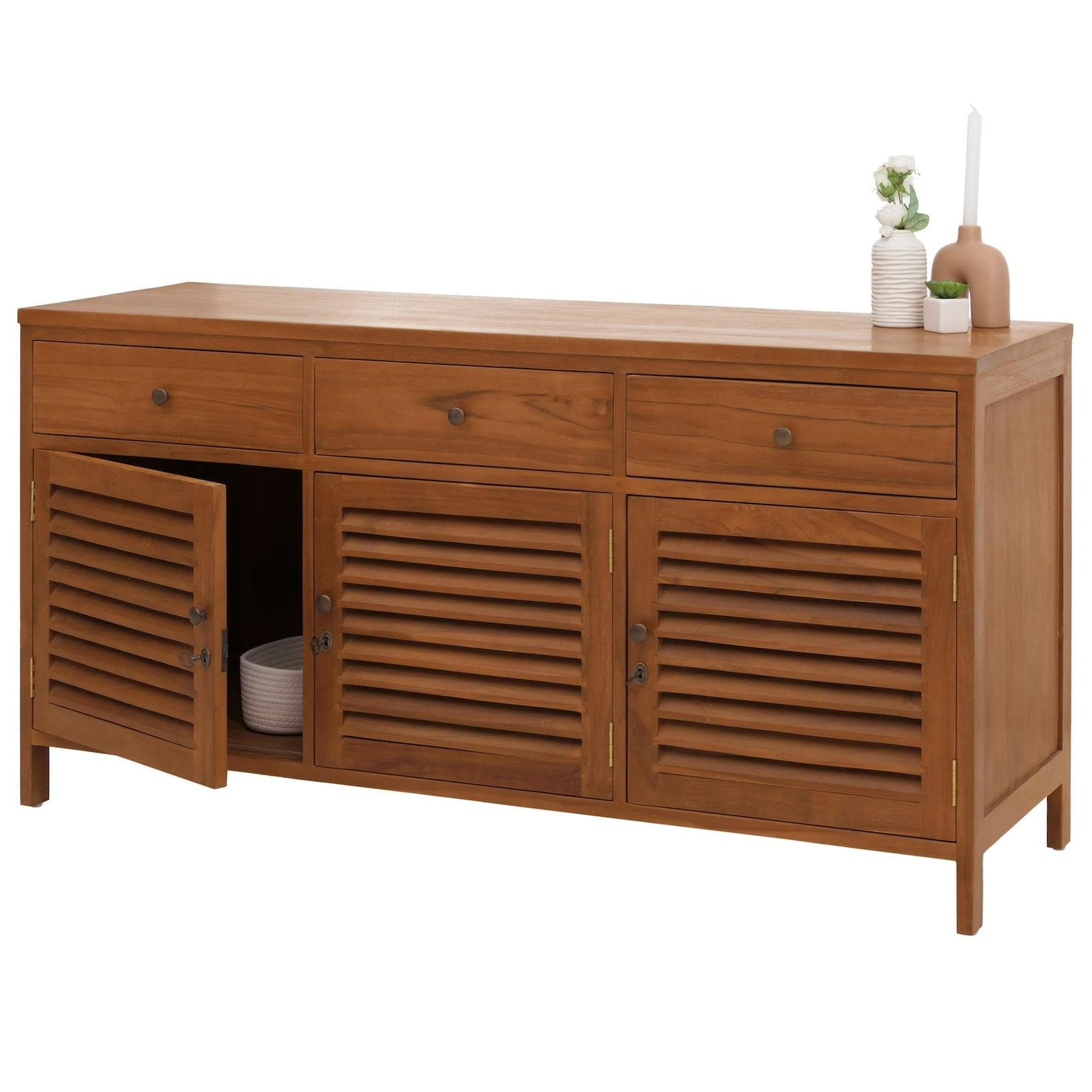 MCW Teak-Badezimmerkommode mit Waschtisch B-Grade Teak