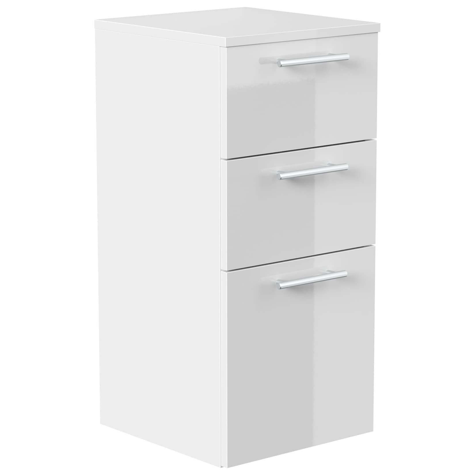 Midischrank 75 cm weiss hochglanz von Posseik
