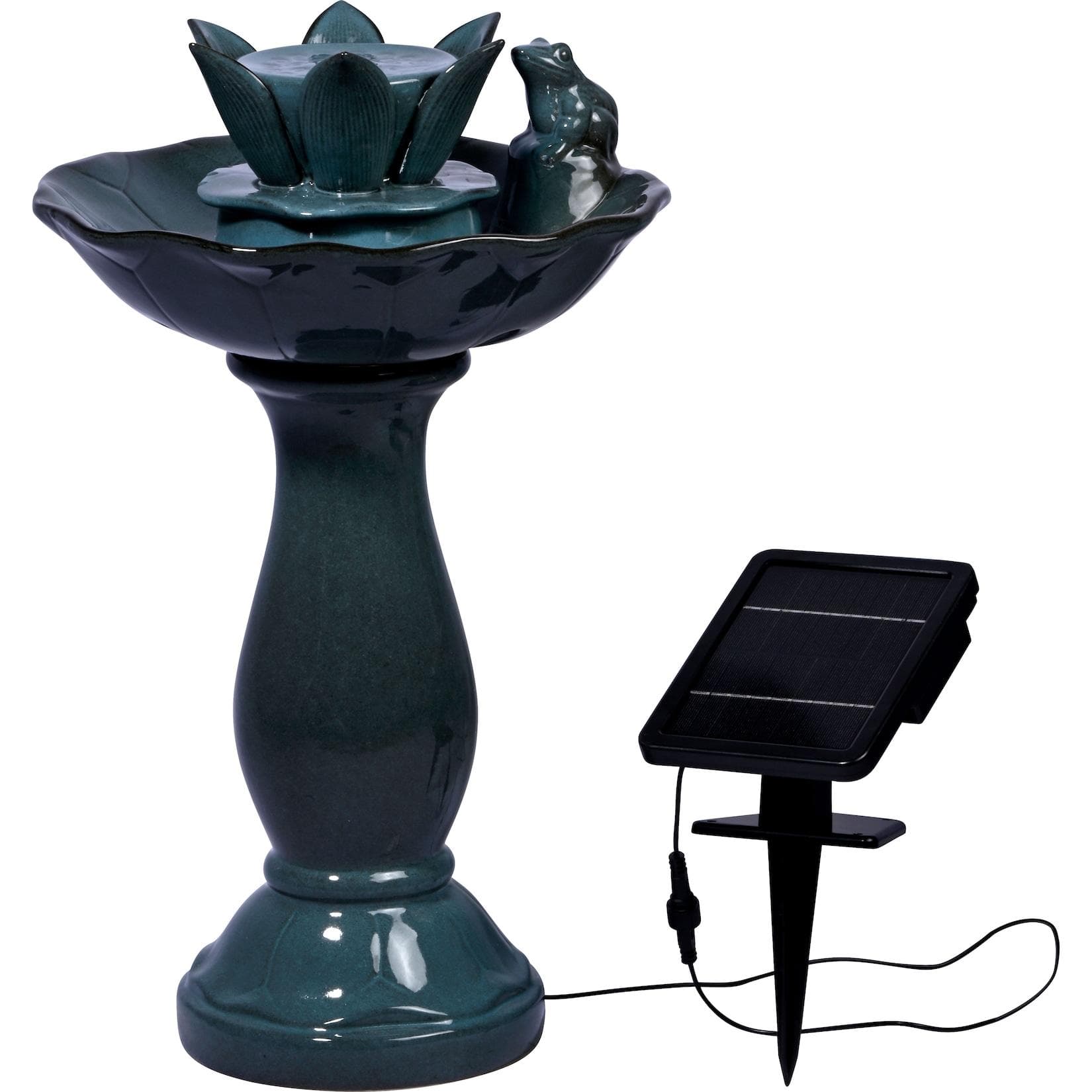 dobar Solar-Gartenbrunnen Helena mit Wasserspiel & geschlossenen Kreislauf