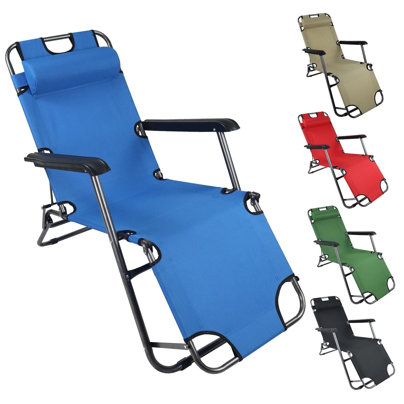 VCM Gartenliege Textilene Sonnenliege Campingstuhl