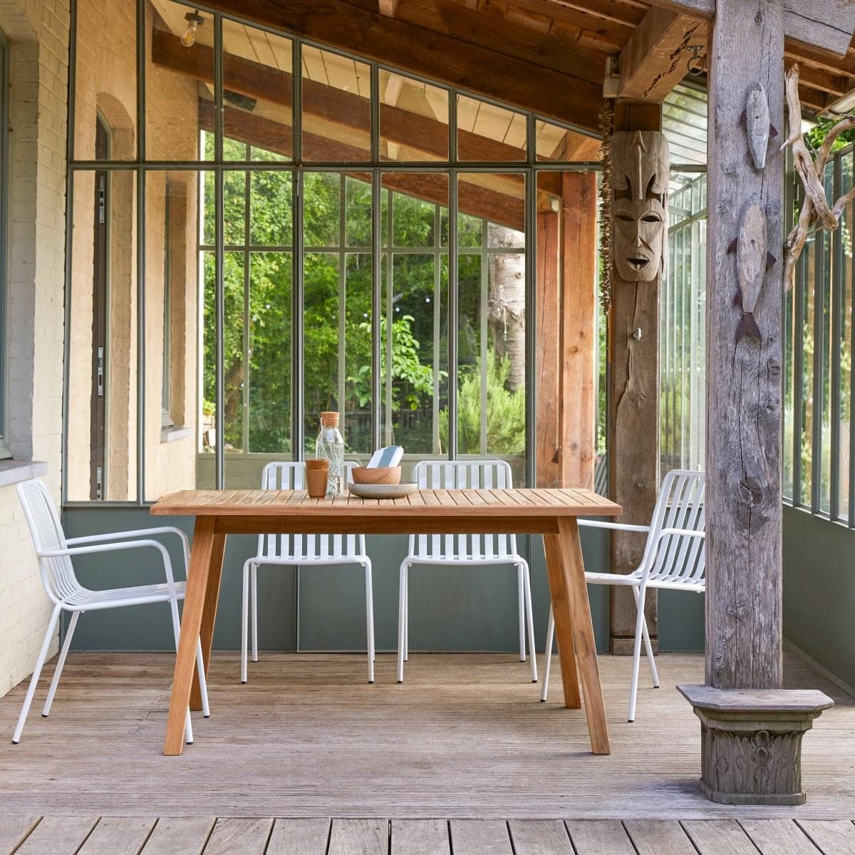Tikamoon Gartentisch Pamoa 140 Massivholz Teak Braun