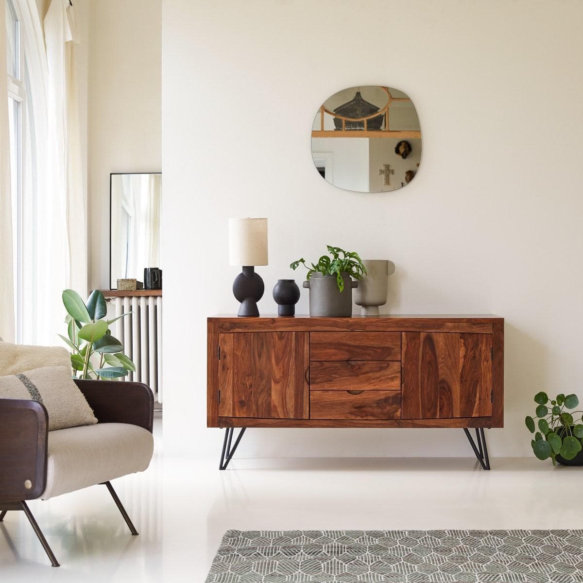 Tikamoon Buffet aus Palisander 150 cm Sideboard Highboard Massivholz