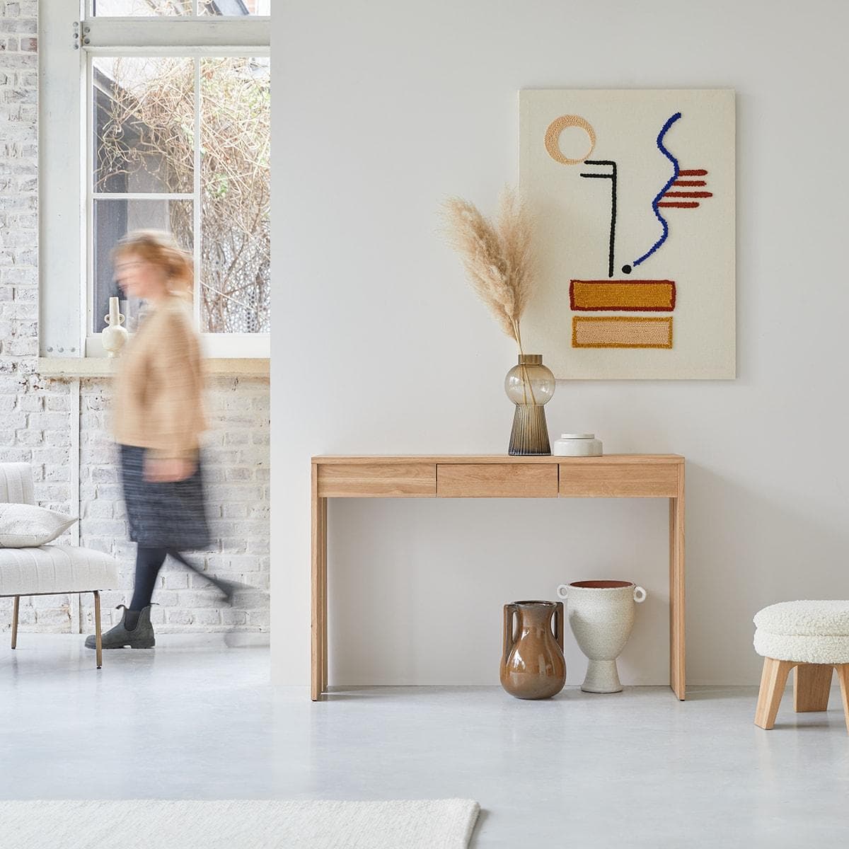 Tikamoon Konsole Eden Eichenholz 120 cm