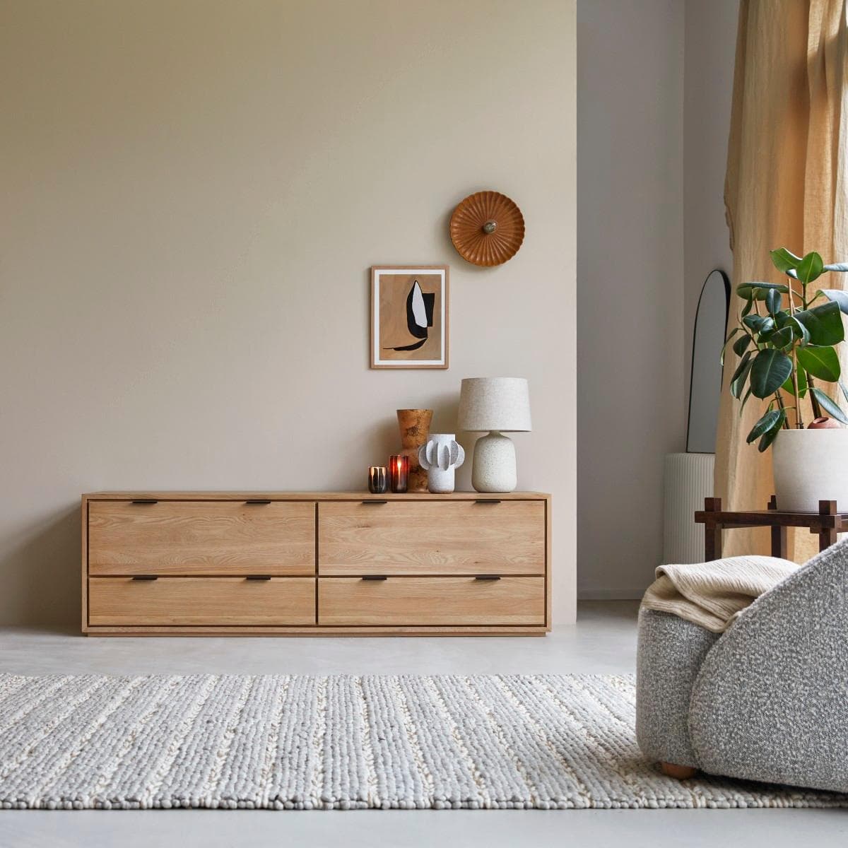 Tikamoon TV-Schrank aus Eichenholz 180 Senson