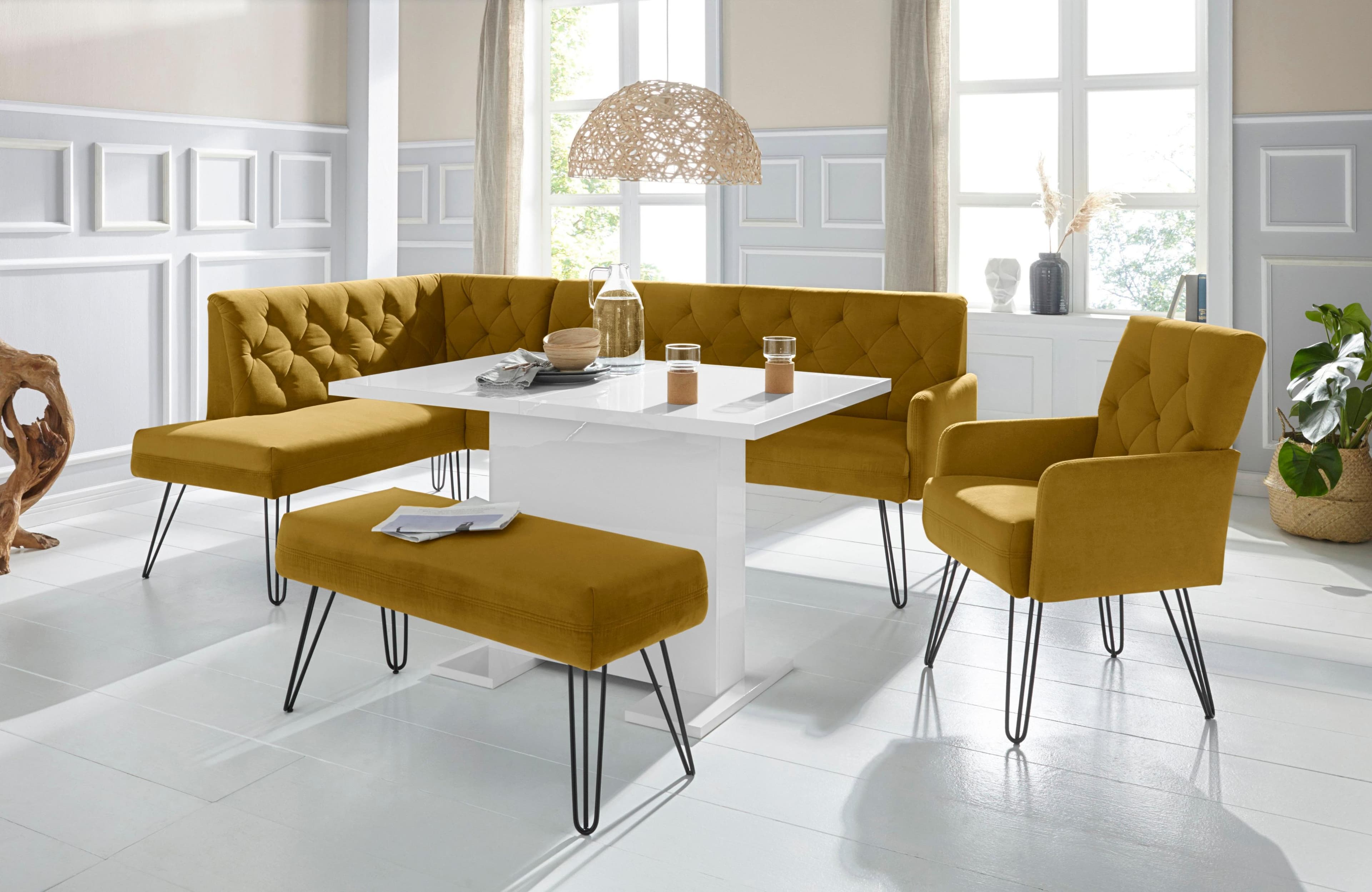 Eckbank EXXPO Doppio Chesterfield Optik Antic Gold