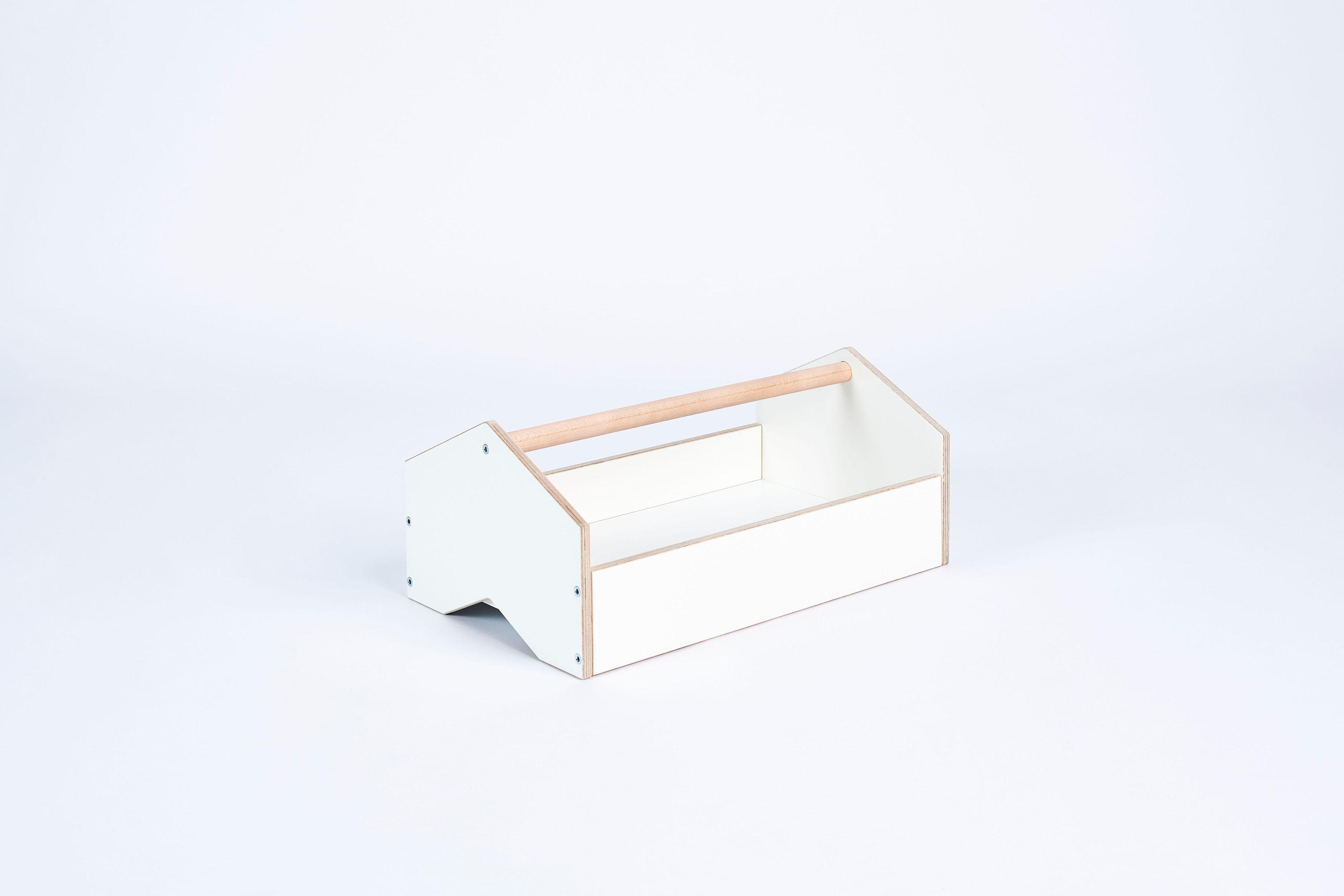 Tojo Kids Kiste Weiß - Stapelbare Spielzeugkiste aus MDF