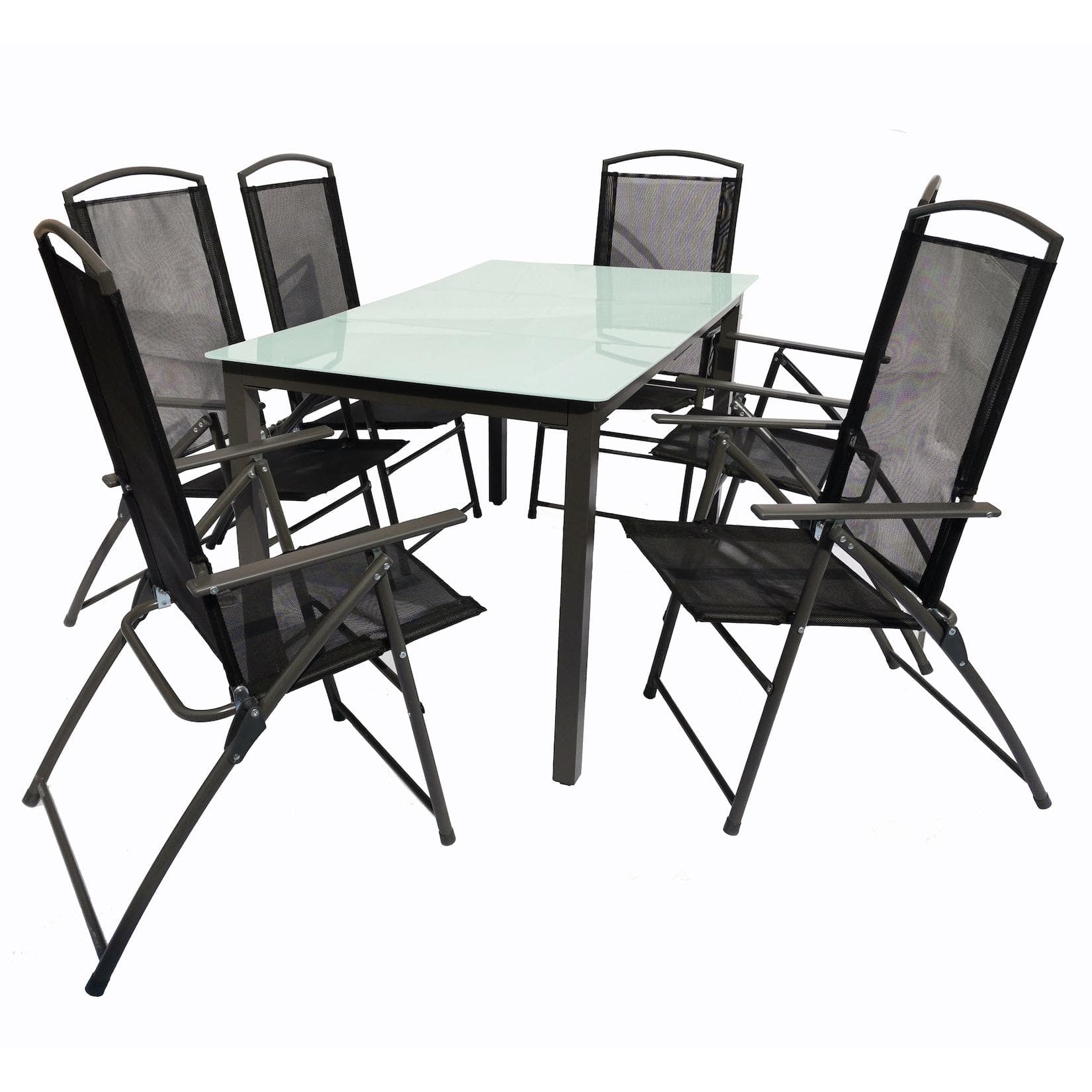 VCM 7-tlg Gartenmöbel Set Sitzgruppe Essgruppe 1x Tisch, 6x Stühle