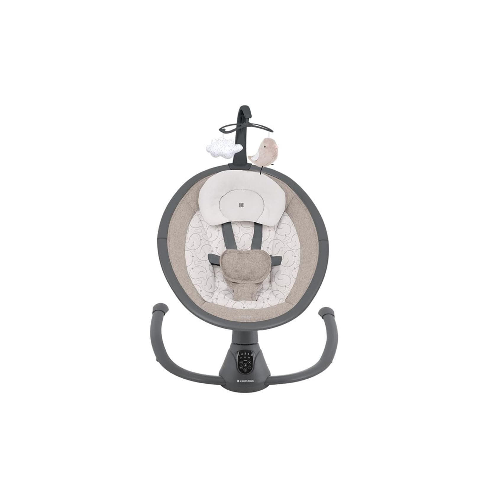 Kikkaboo elektrische Babywippe Twiddle, beige grau