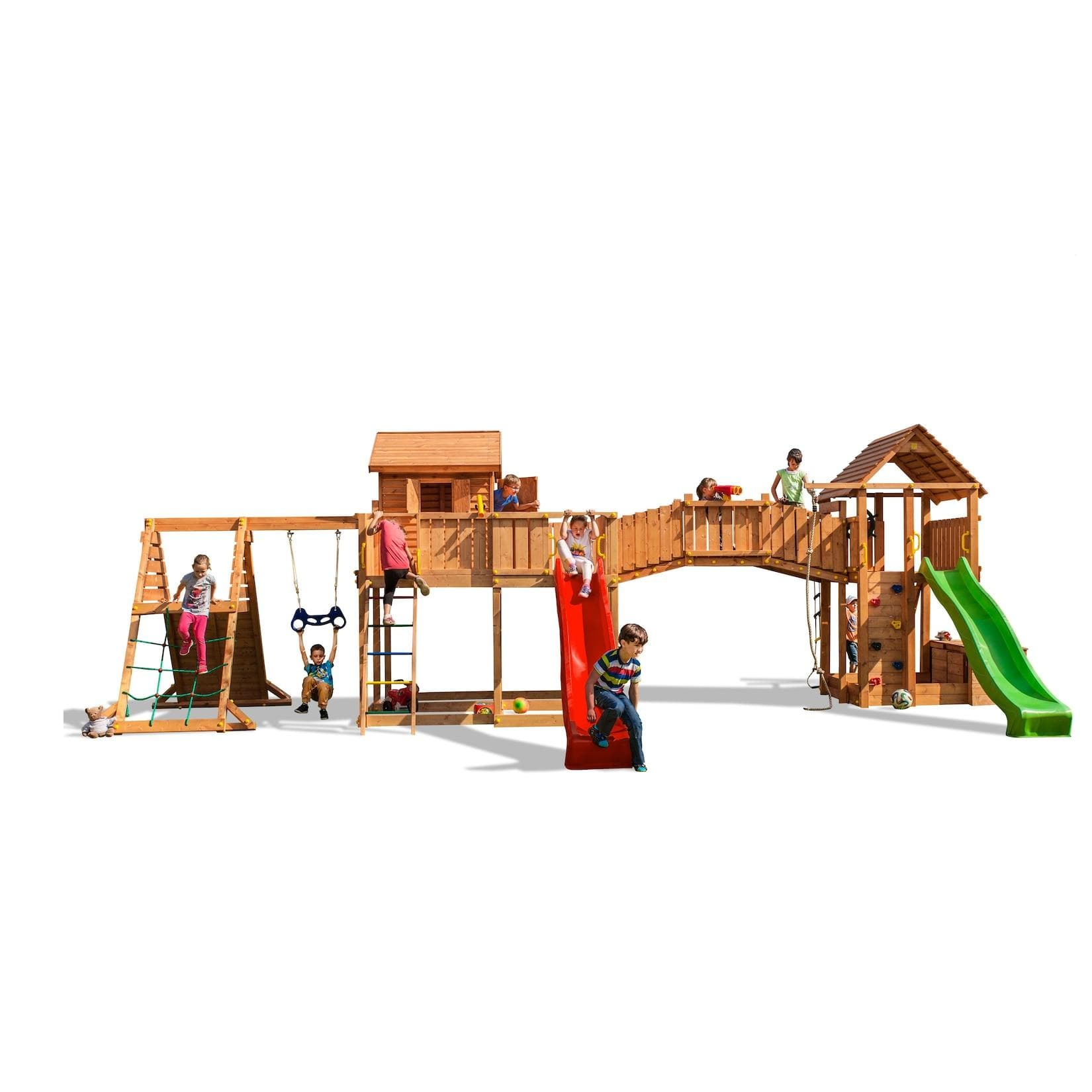 FUNGOO MAXI SET Spider Land Spielturm mit Rutsche und Schaukel
