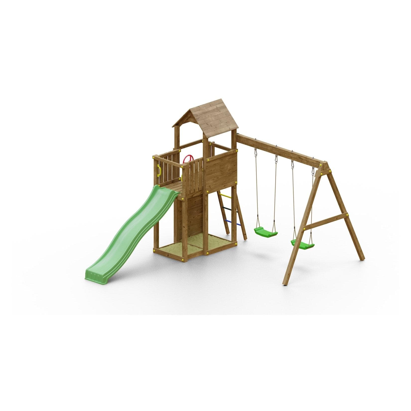 FUNGOO Spielturm Klettergerüst Boomer3 KDI Holzspielplatz