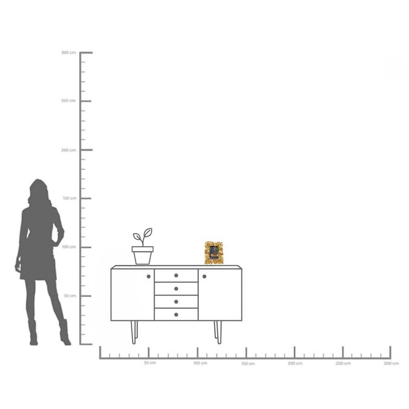 Kare Design Einzelrahmen Bilderrahmen Gold Leaves Polyresin